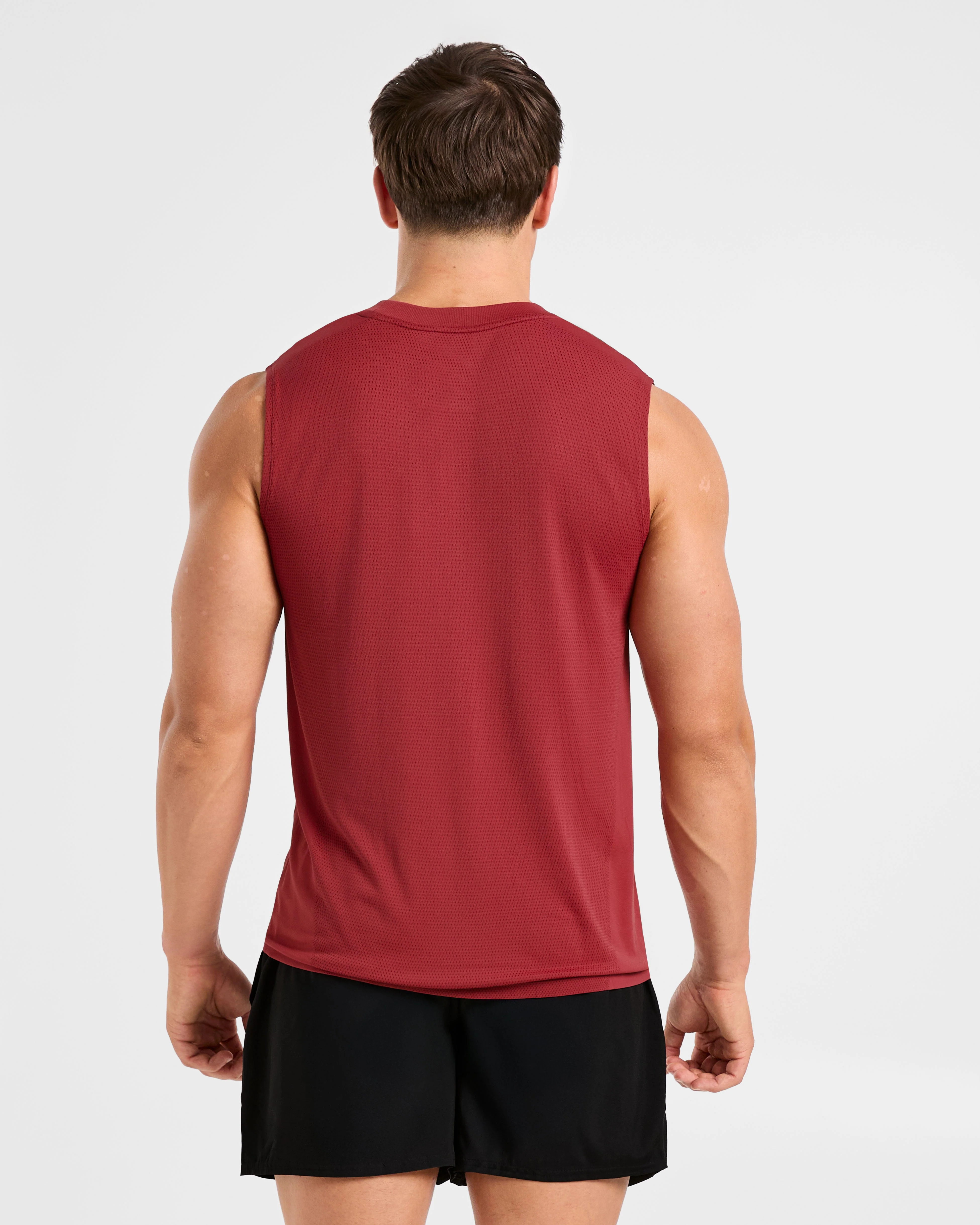 Attain Seamless Vest - Maroon Rouge - Image 2