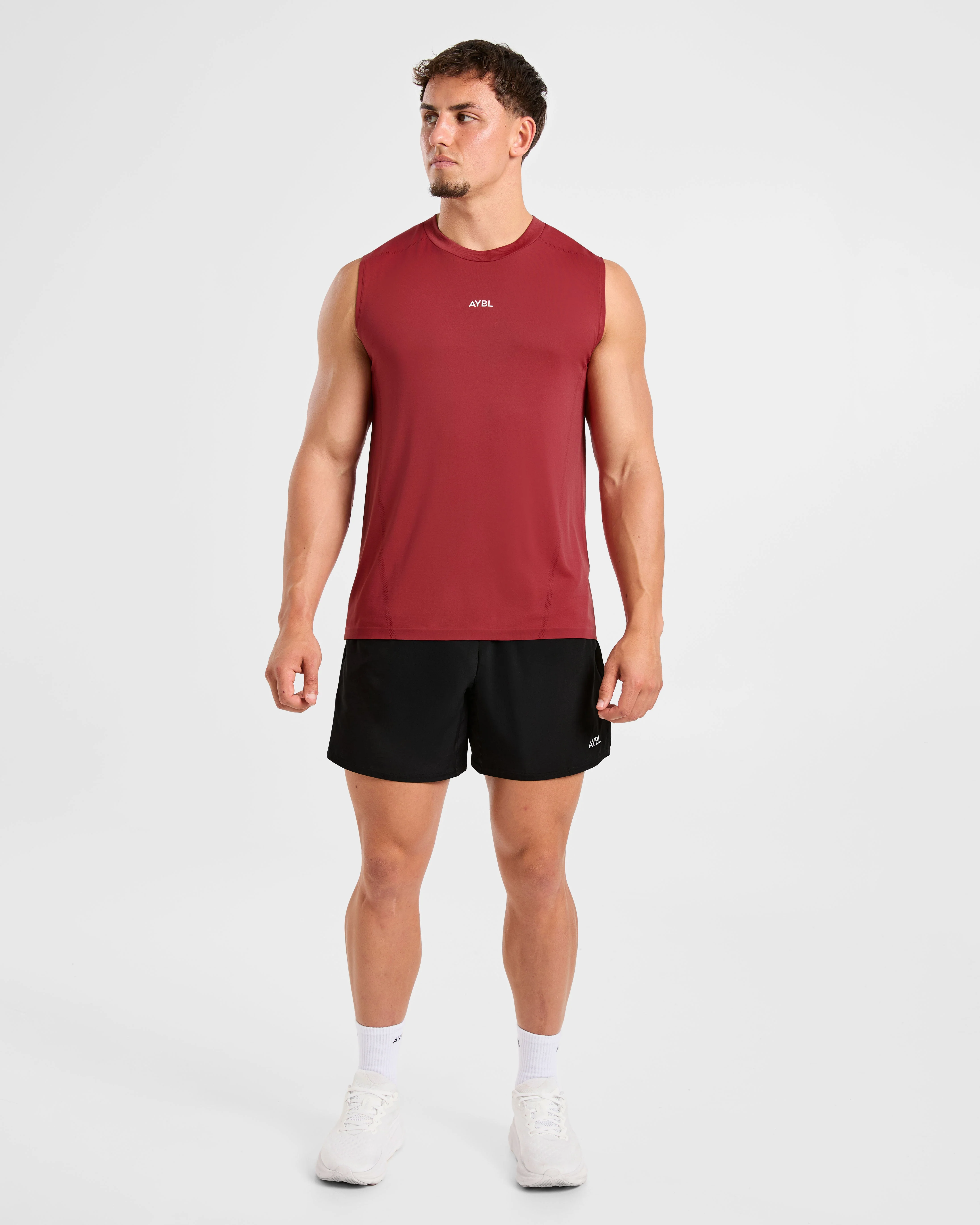 Attain Seamless Vest - Maroon Rouge - Image 3