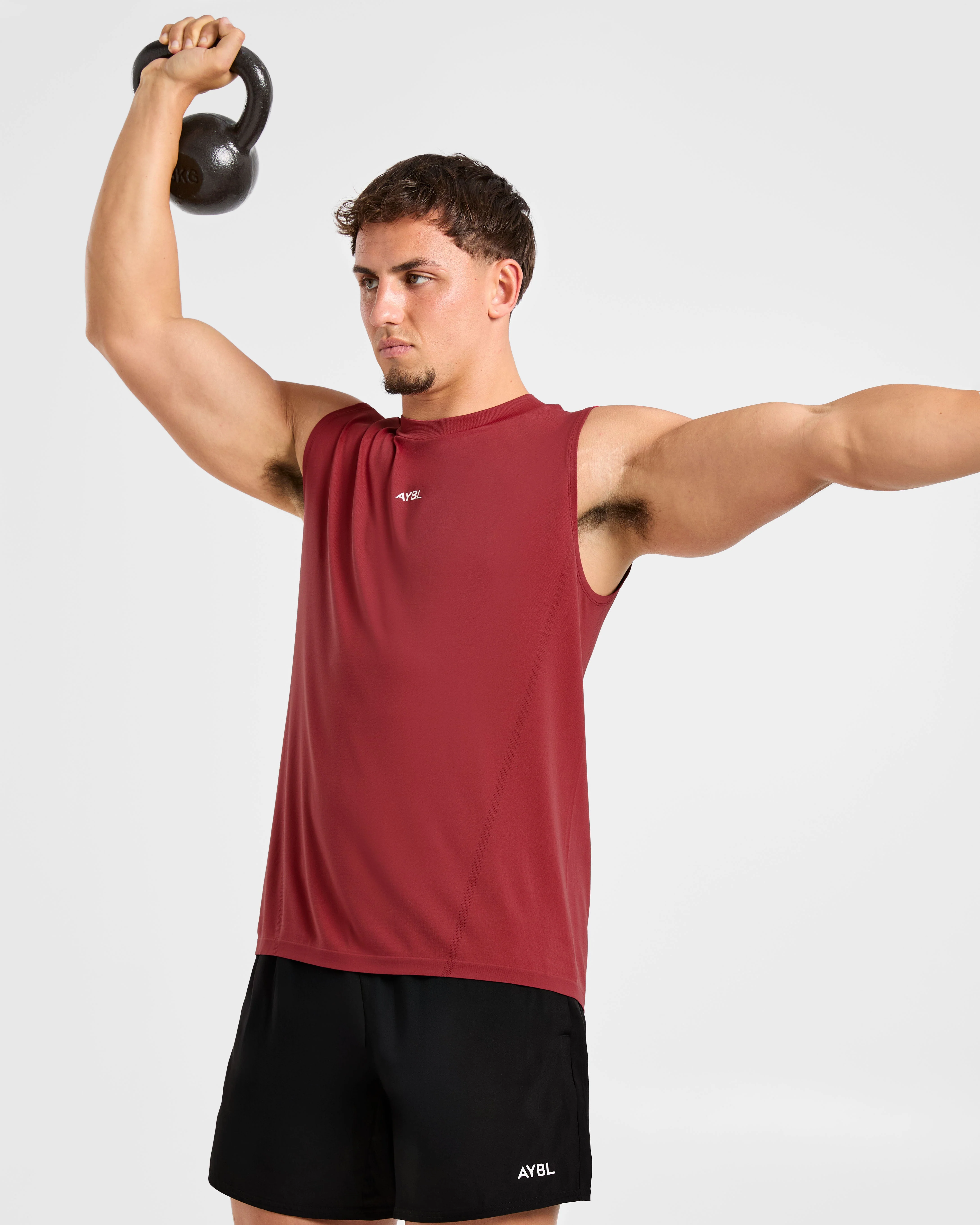 Attain Seamless Vest - Maroon Rouge - Image 7