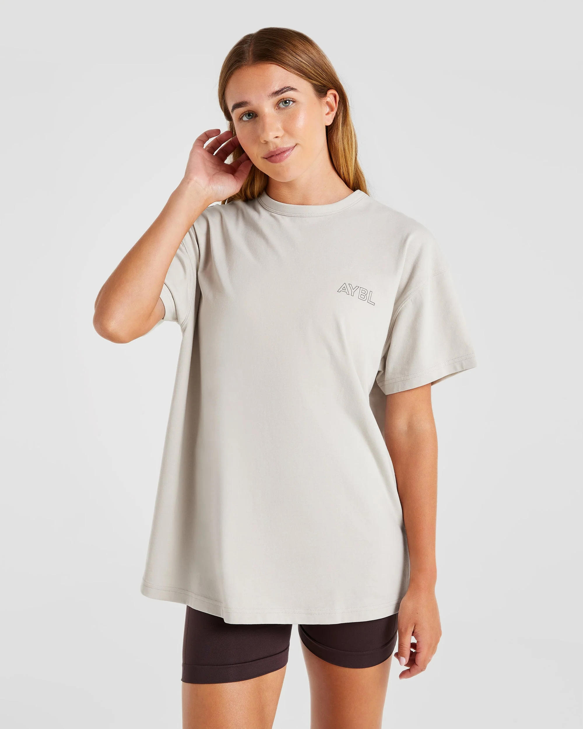 AYBL Athletics Oversized T Shirt - Beige - Image 2