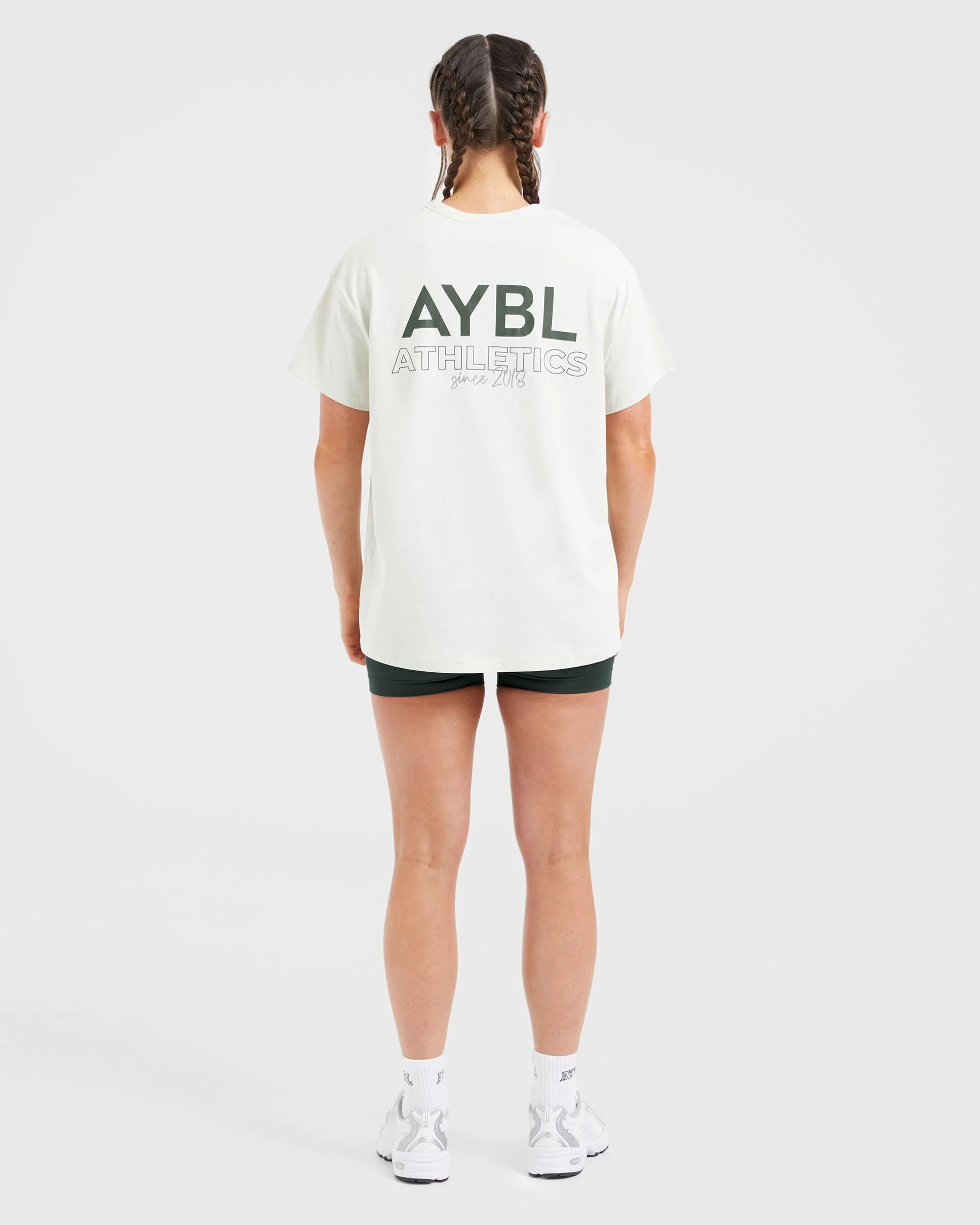 AYBL Athletics Oversized T Shirt - Off Blanc/Vert - Image 4