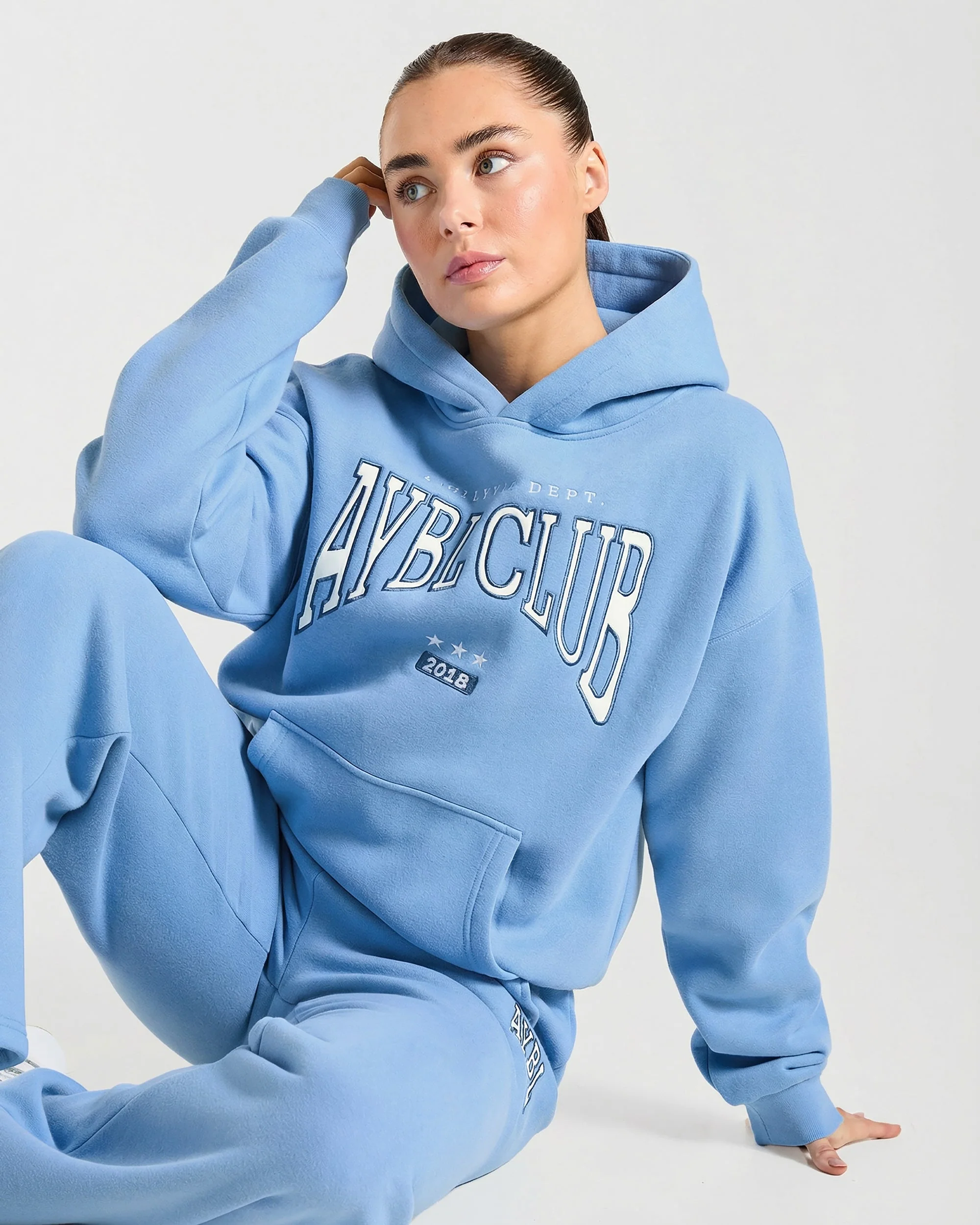 AYBL Club Oversized Hoodie - Bleu - Image 8