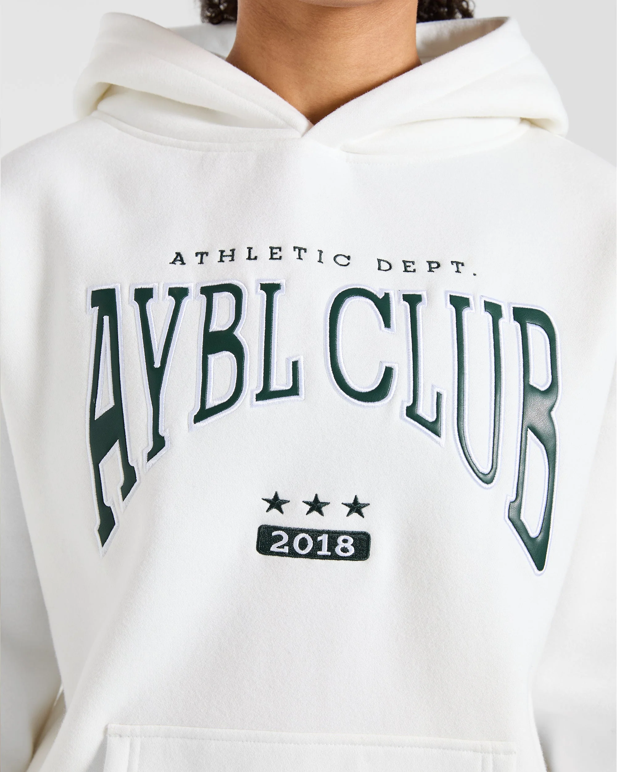 AYBL Club Oversized Hoodie - Off Blanc/Forest Vert - Image 5