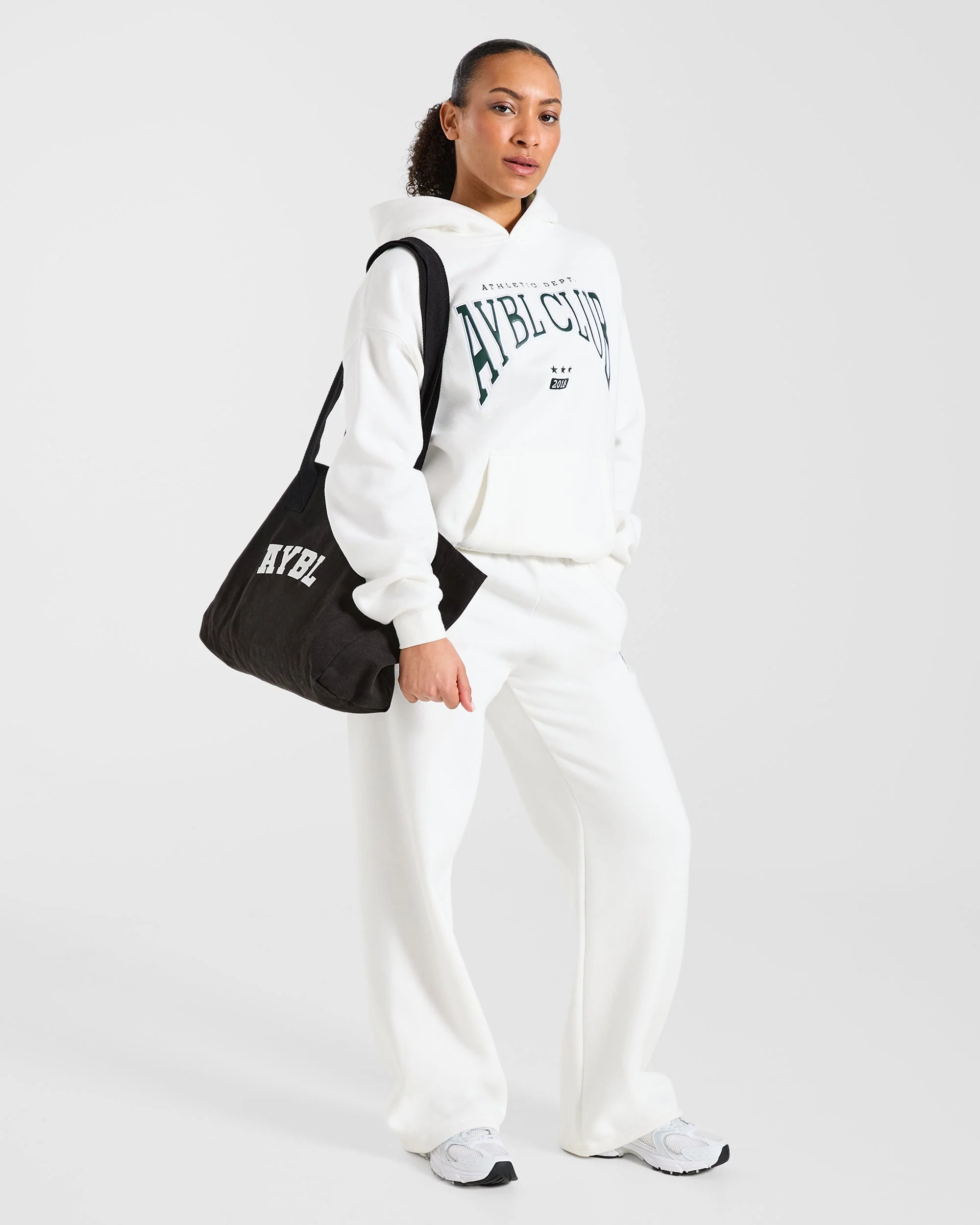 AYBL Club Oversized Hoodie - Off Blanc/Forest Vert - Image 8