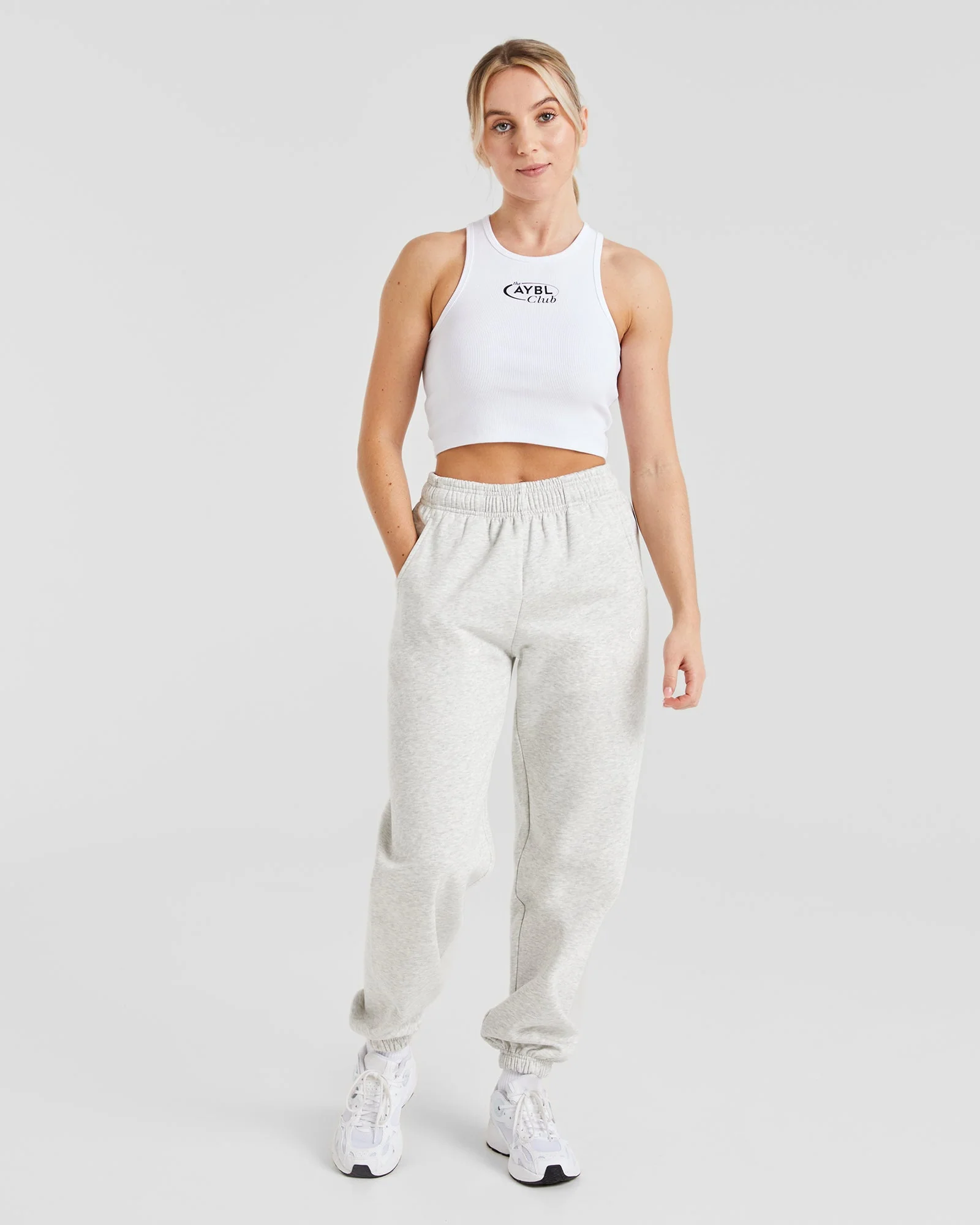 AYBL Club Oversized Joggers - Gris Marl - Image 3