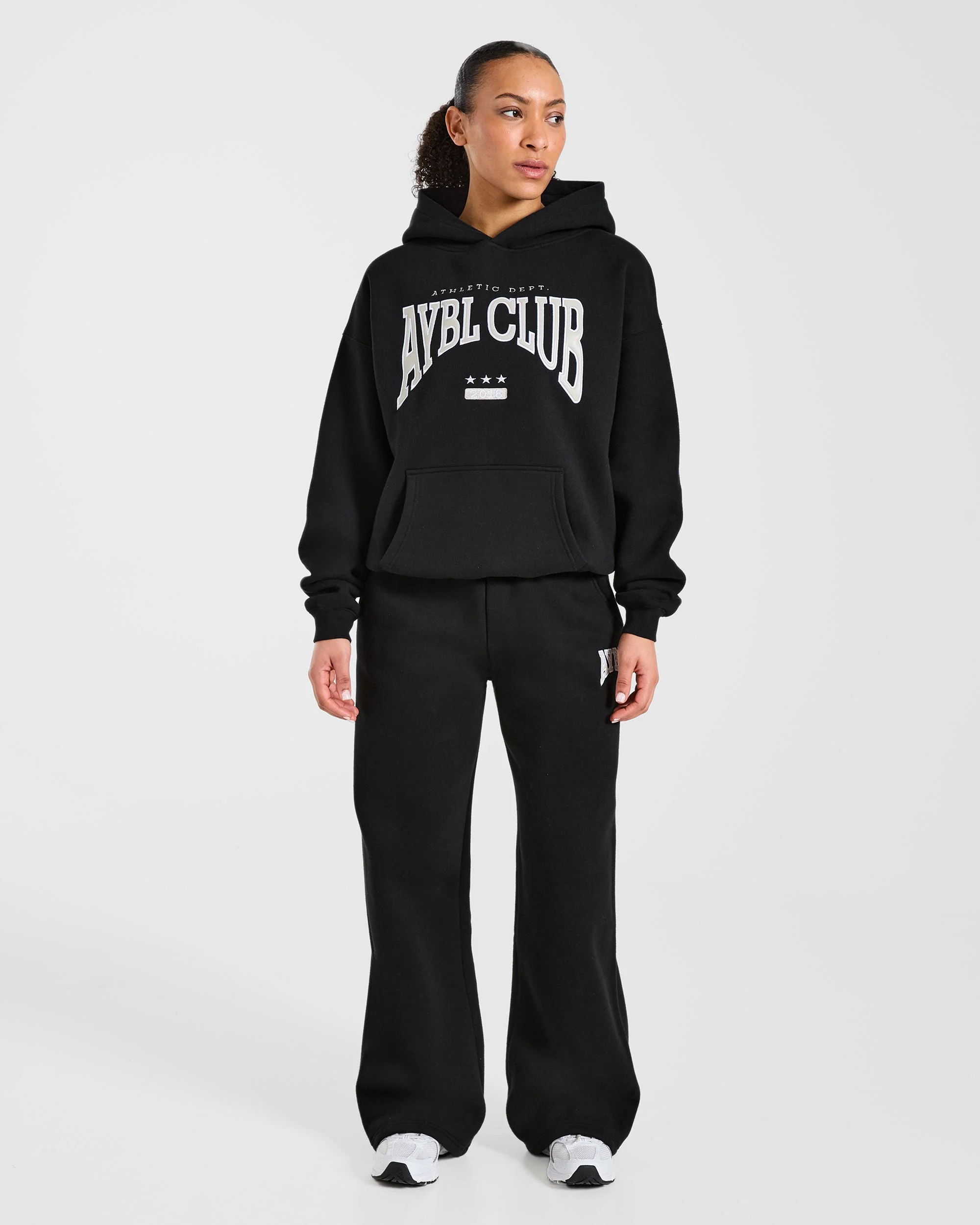 AYBL Club Oversized Straight Leg Joggers - Noir - Image 3