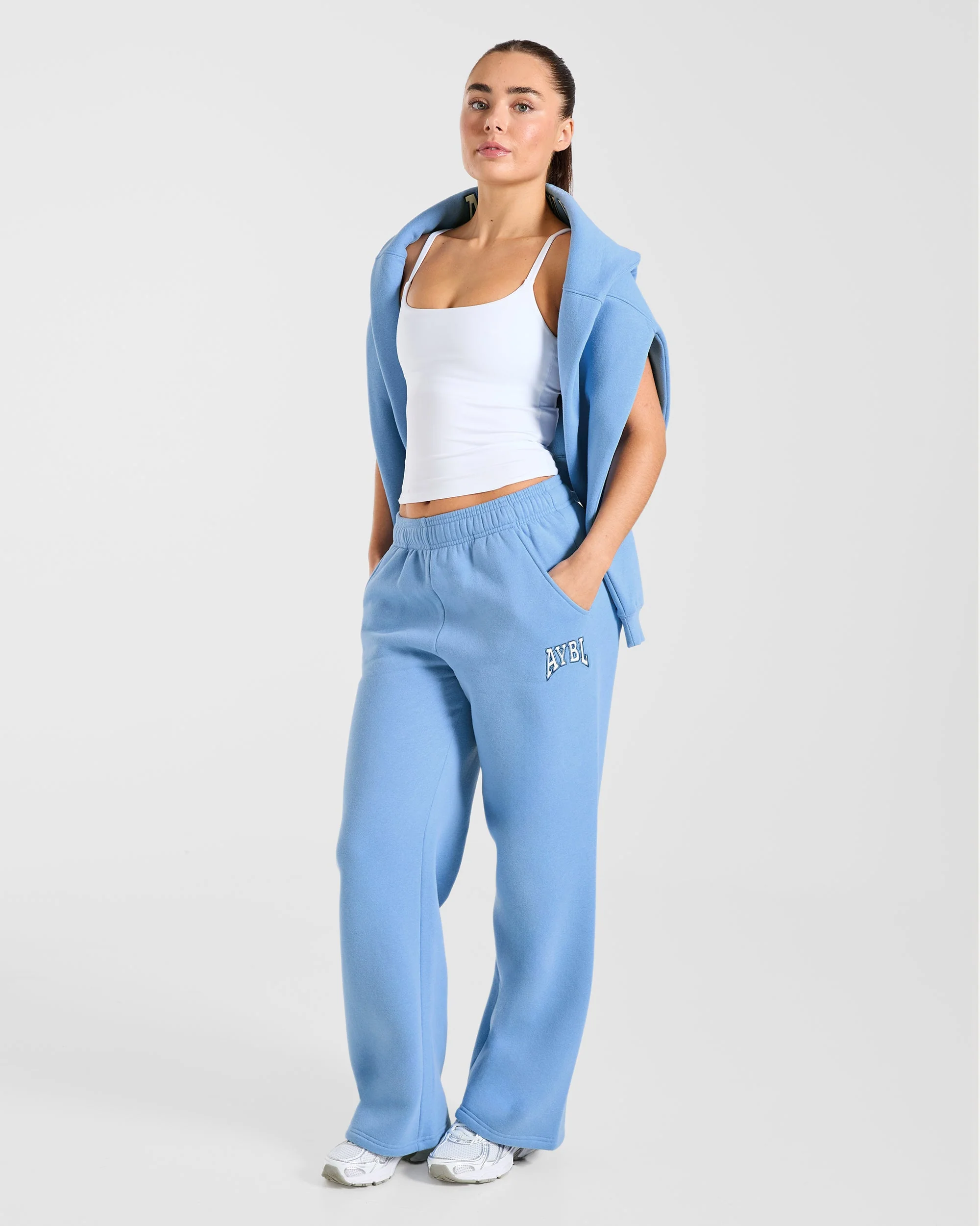 AYBL Club Oversized Straight Leg Joggers - Bleu - Image 8
