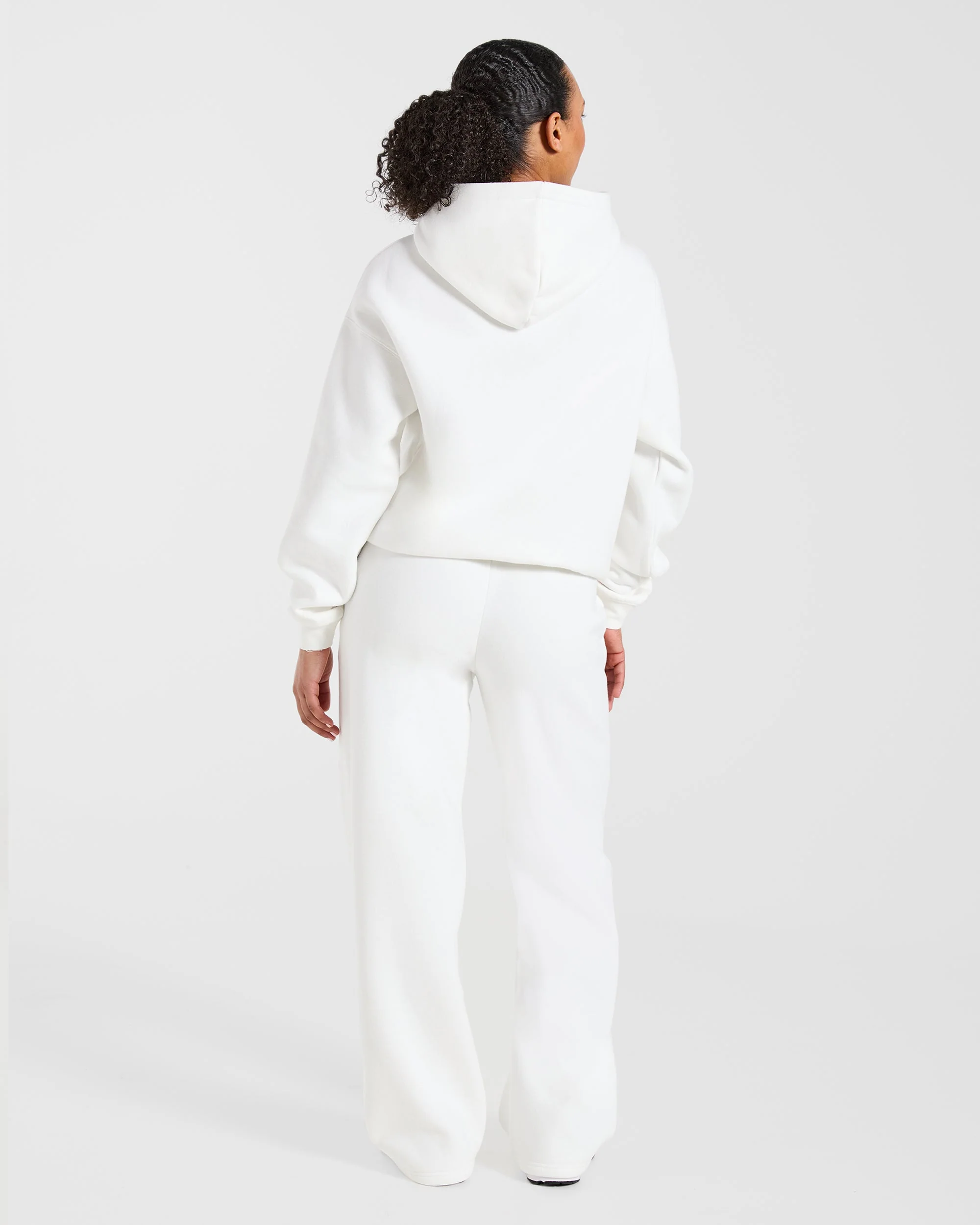 AYBL Club Oversized Straight Leg Joggers - Off Blanc/Forest Vert - Image 4