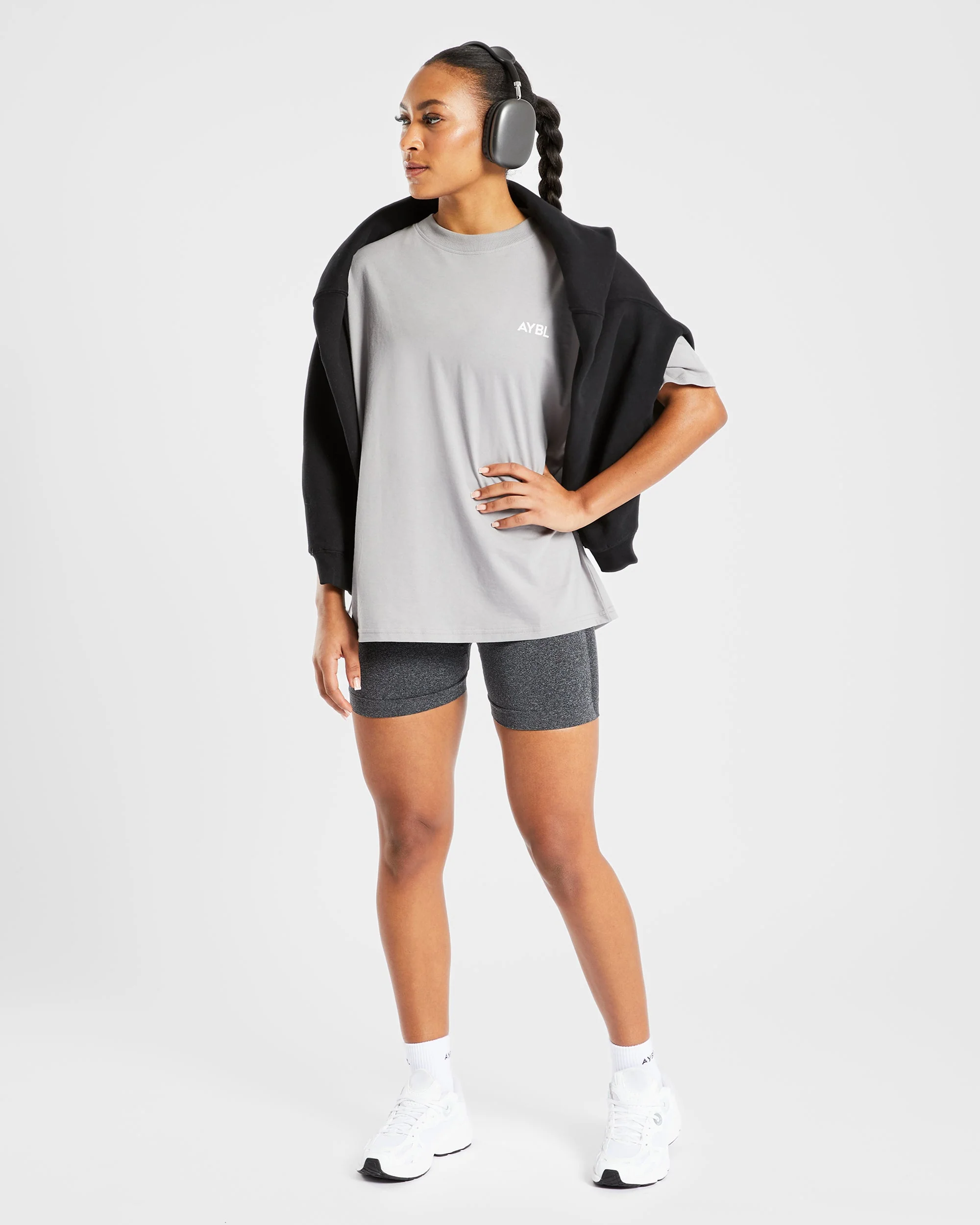 AYBL Club Oversized T Shirt - Gris - Image 6