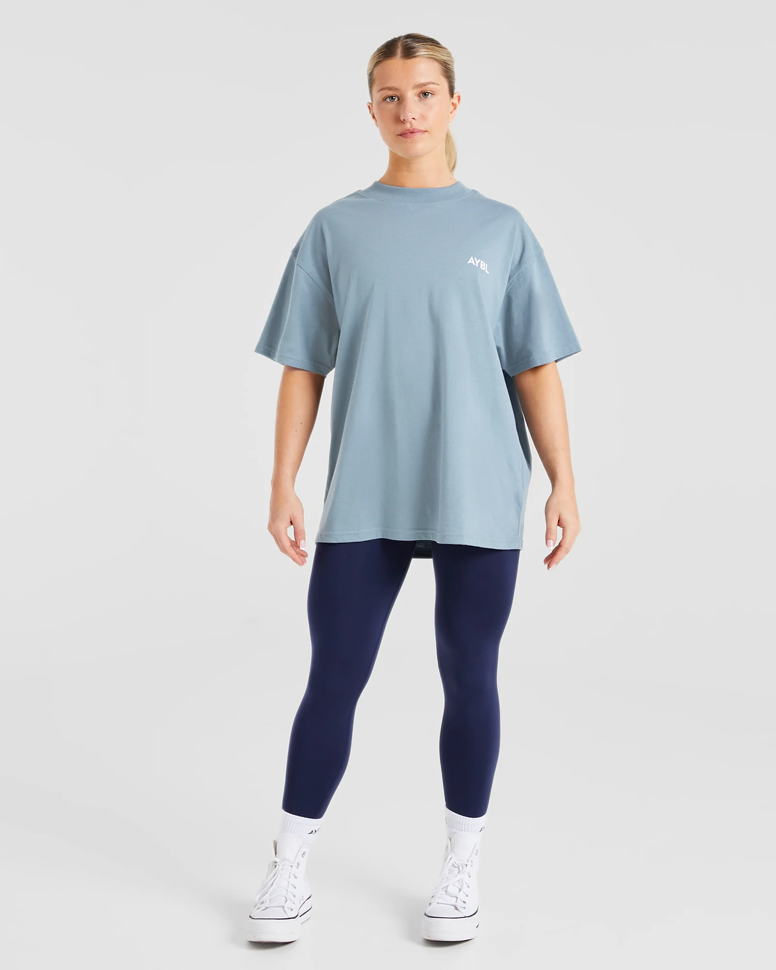 AYBL Club Oversized T Shirt - Vintage Bleu - Image 3