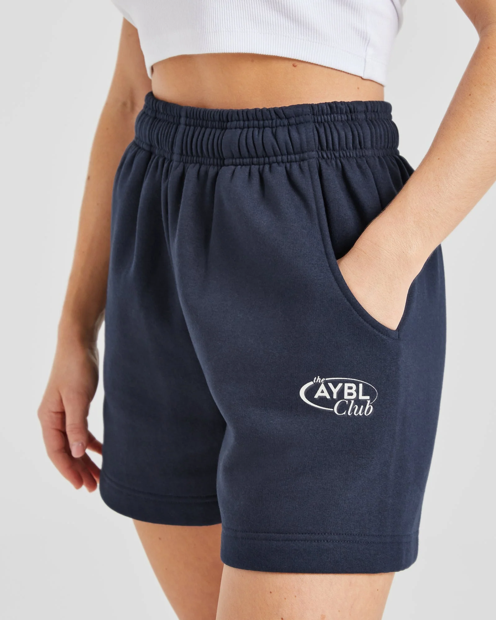 AYBL Club Shorts - Navy/Sand - Image 5