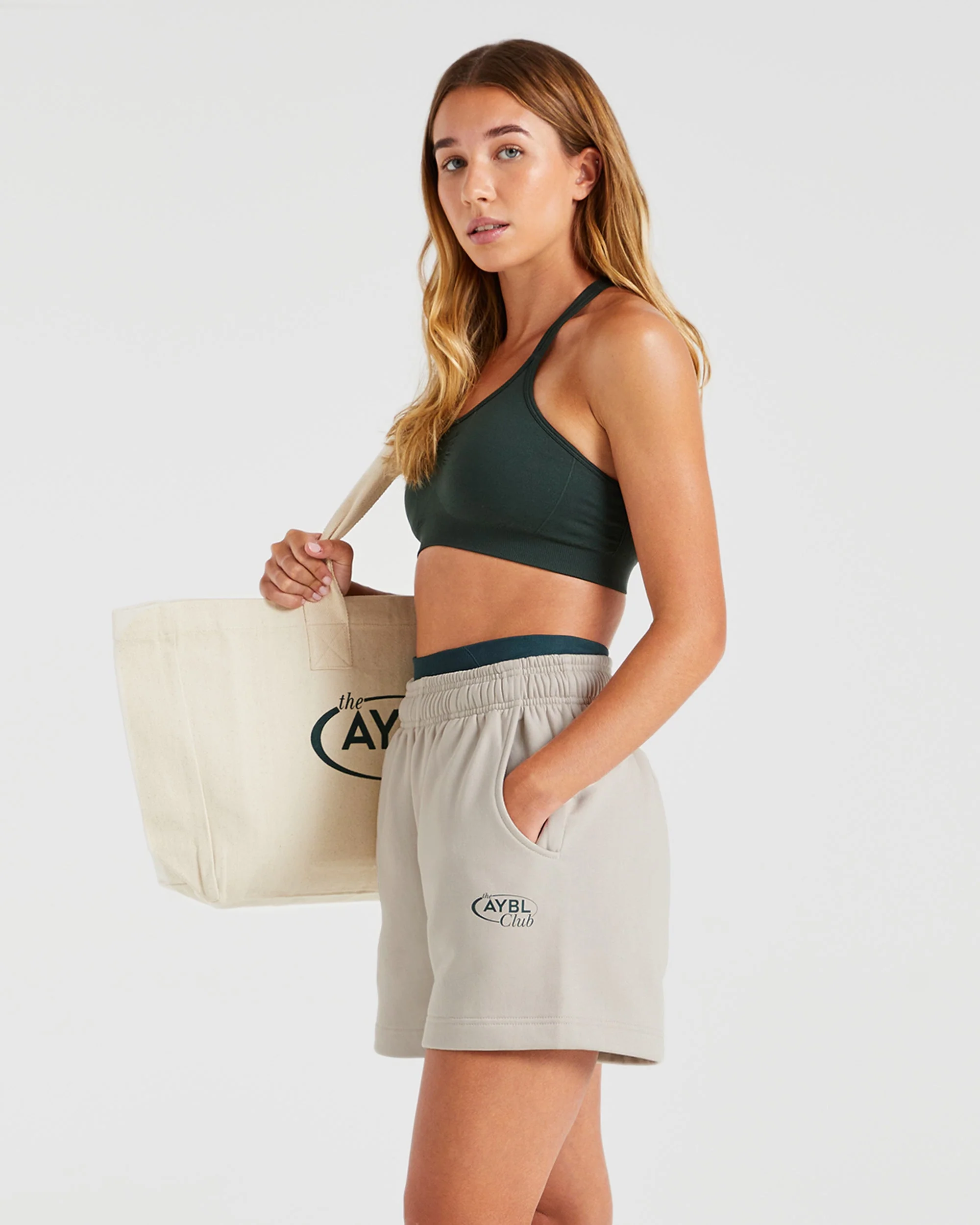 AYBL Club Shorts - Sand/Vert - Image 6