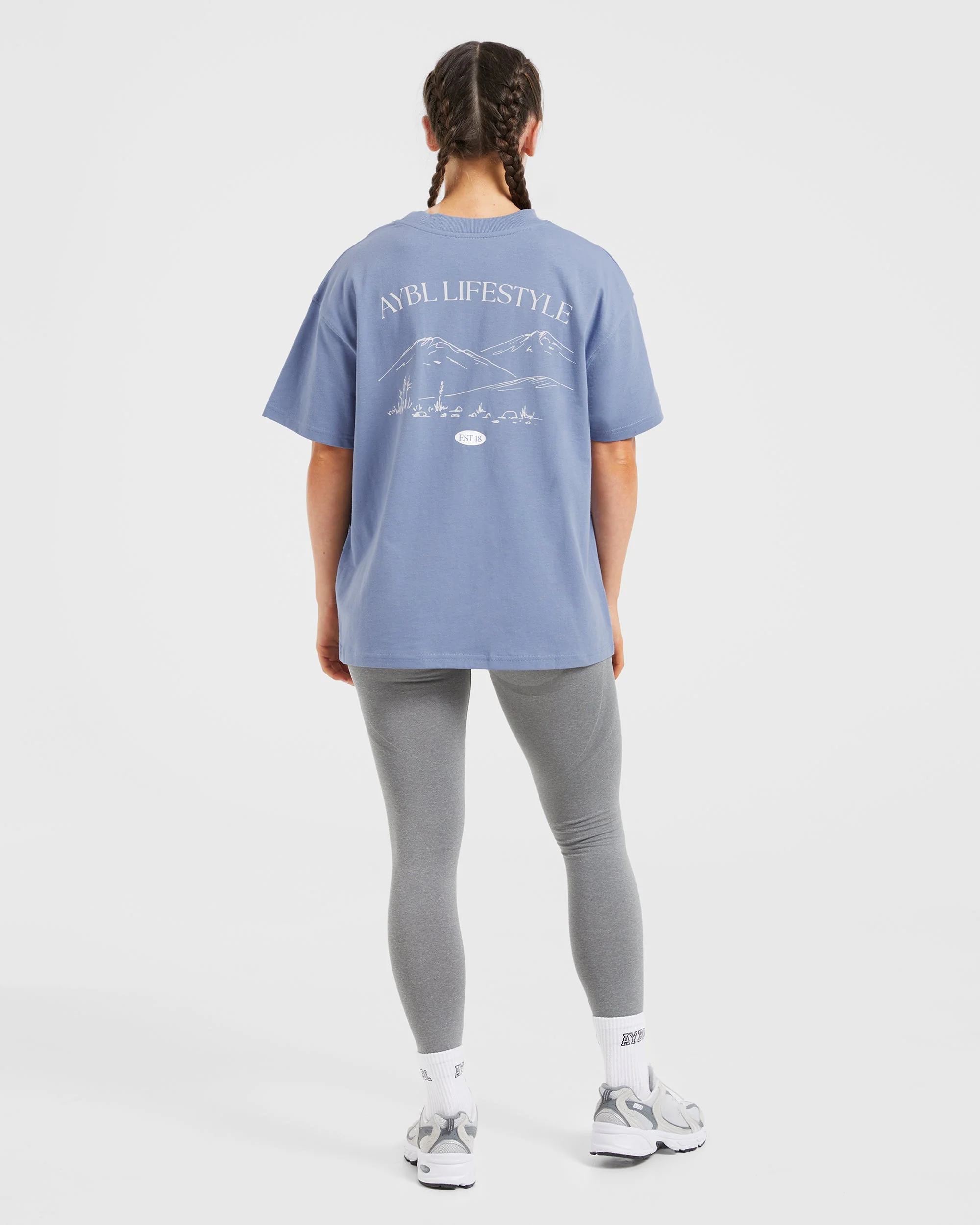 AYBL Lifestyle Oversized T Shirt - Cornflower Bleu - Image 4