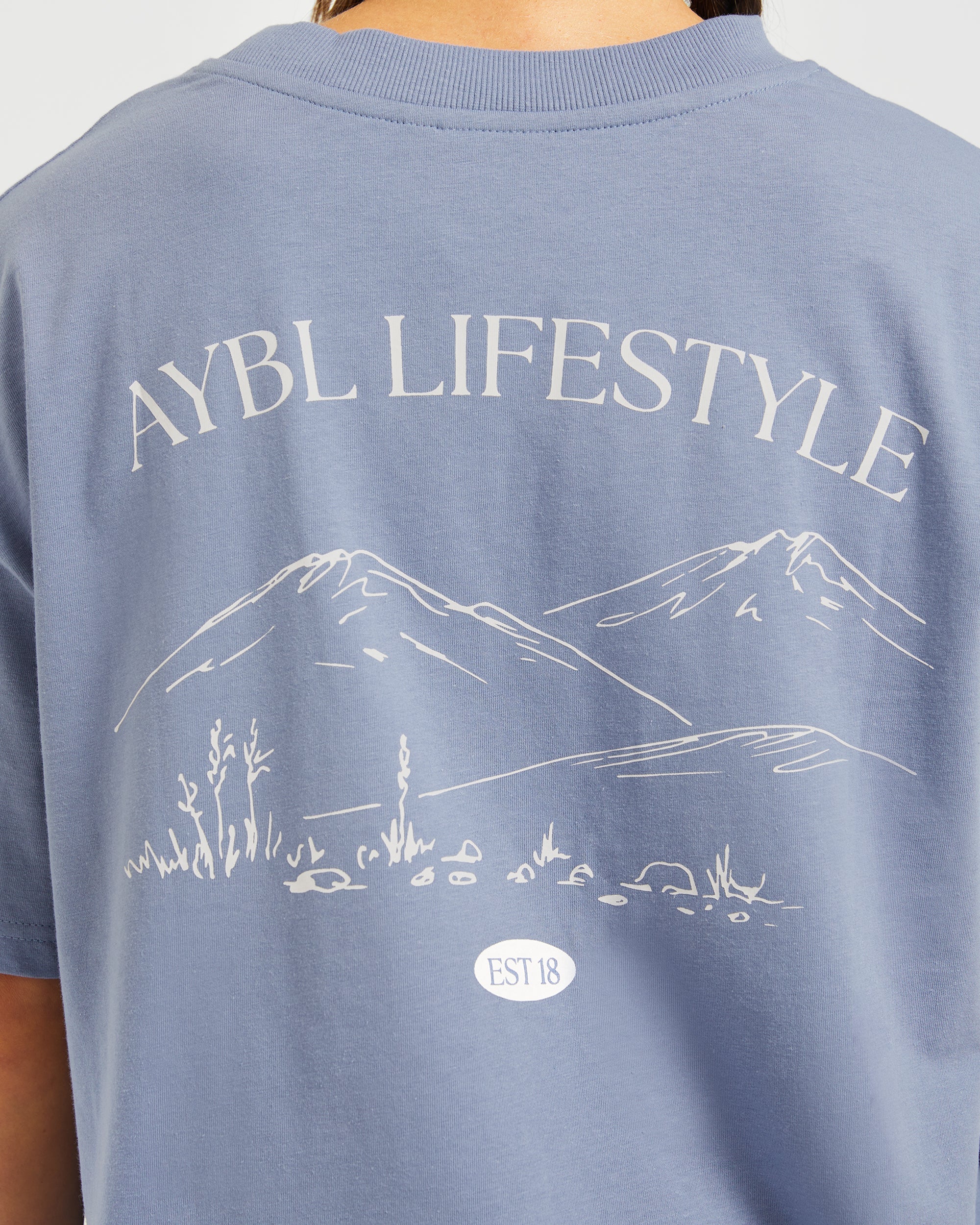 AYBL Lifestyle Oversized T Shirt - Cornflower Bleu - Image 6