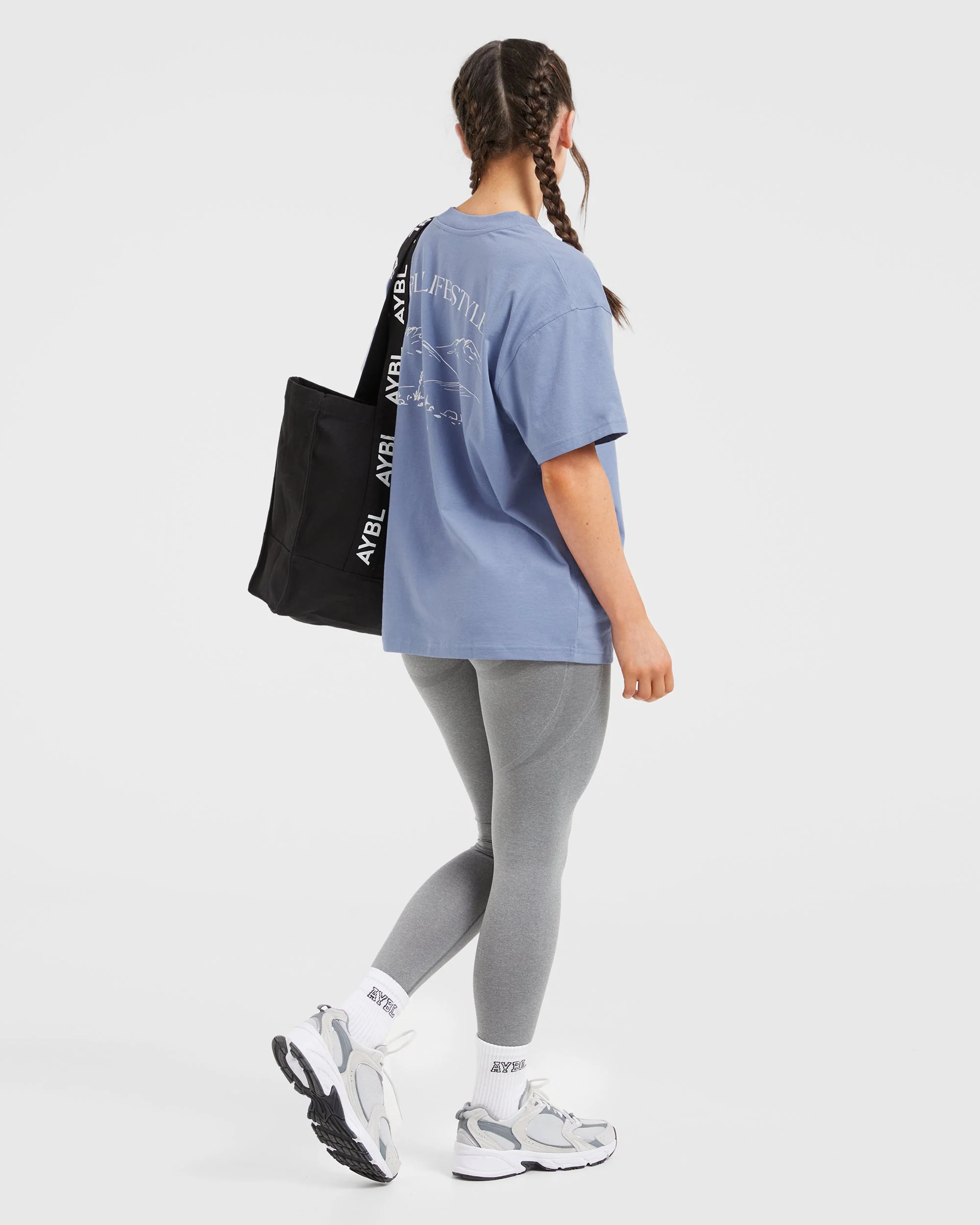 AYBL Lifestyle Oversized T Shirt - Cornflower Bleu - Image 8