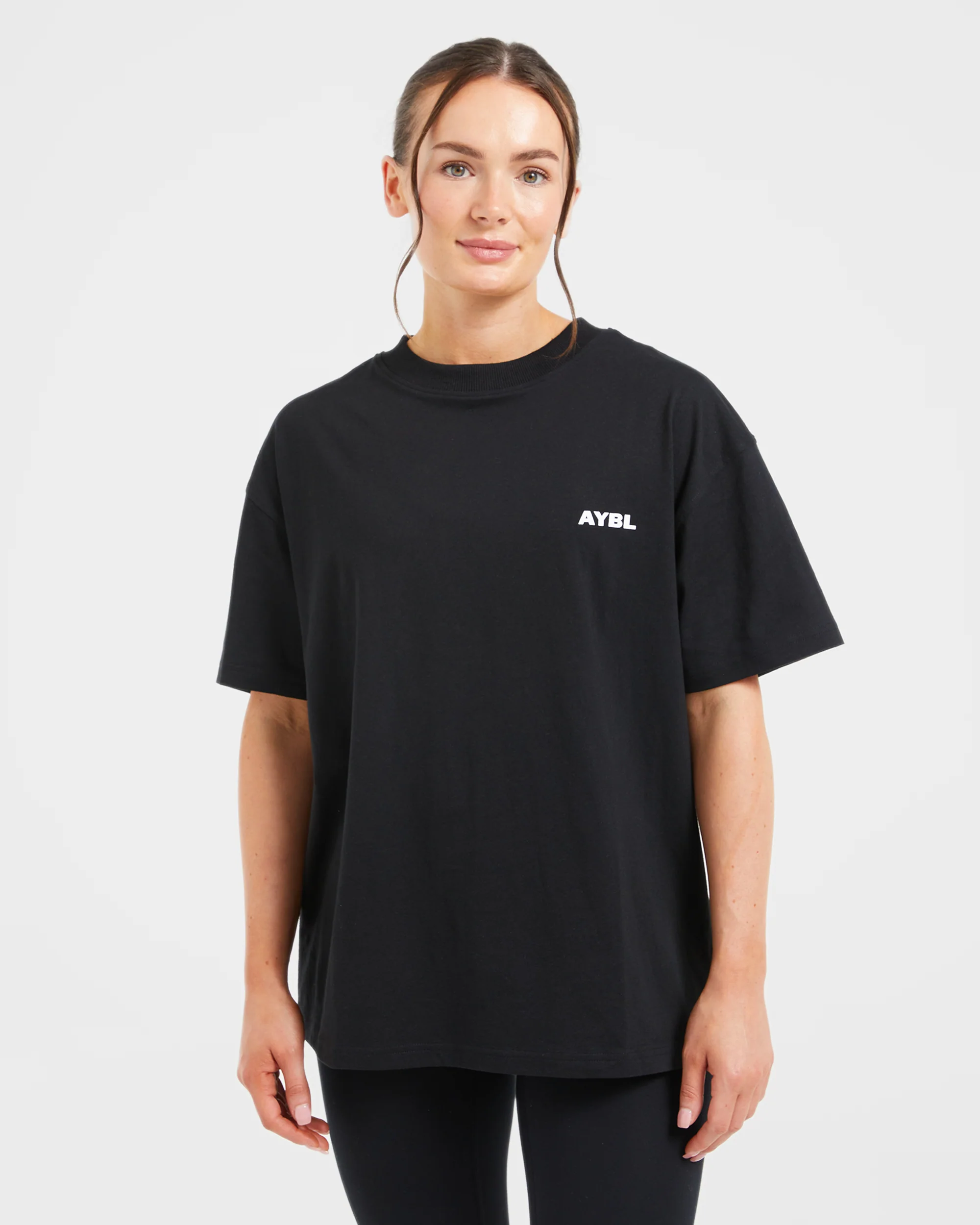 AYBL Lift Italic Oversized T Shirt - Noir - Image 2