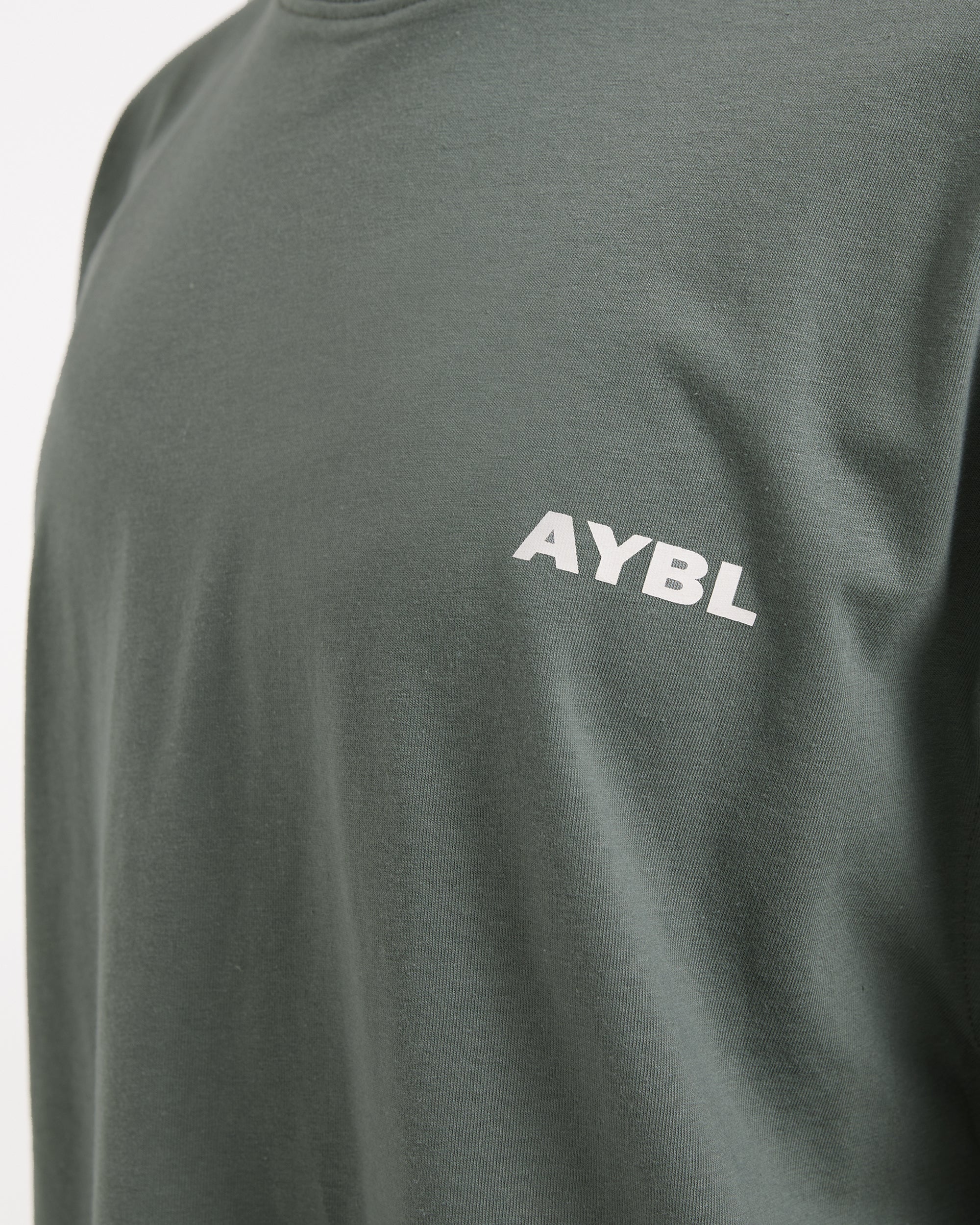 AYBL Lift Italic Oversized T Shirt - Vert/Off Blanc - Image 5