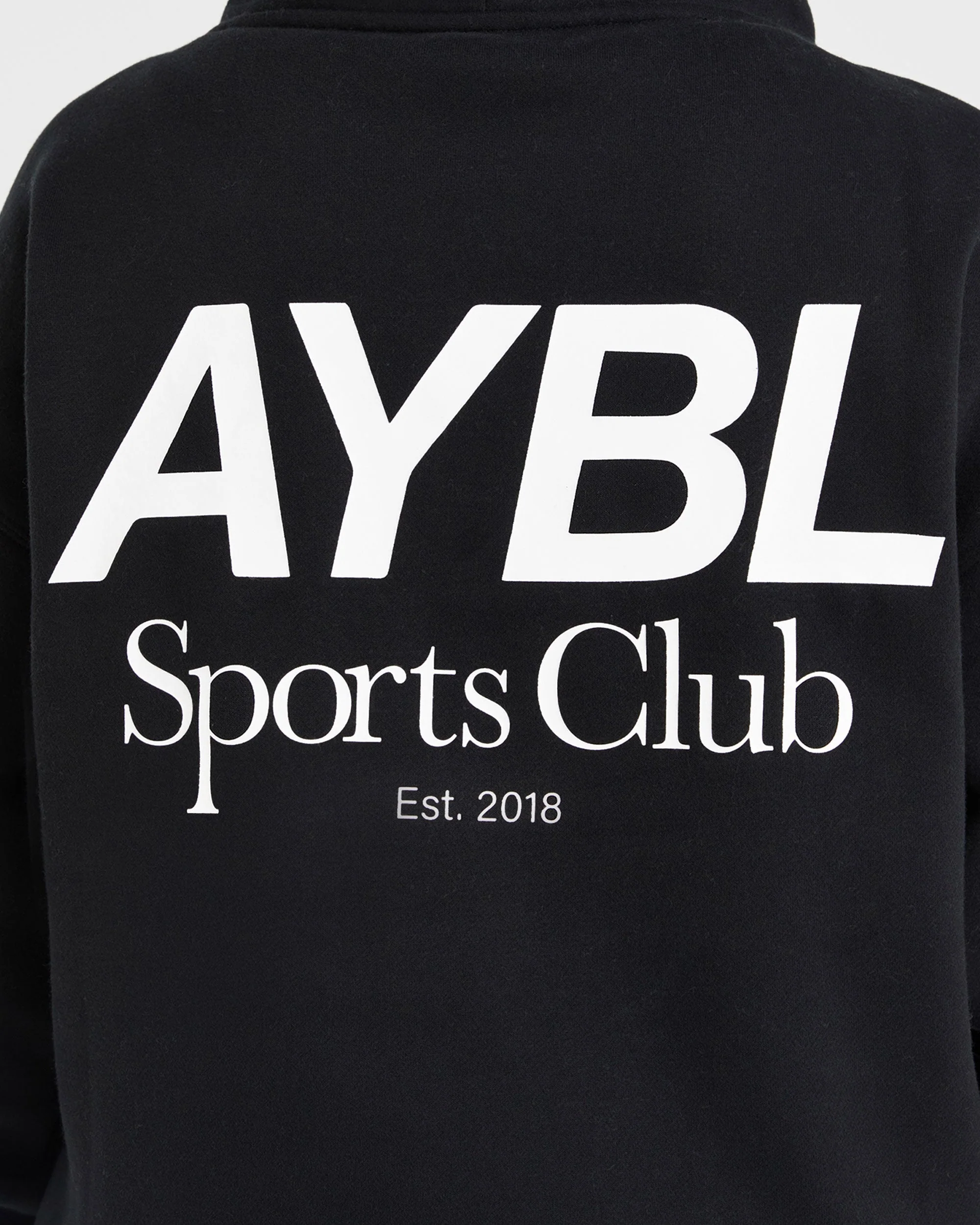 AYBL Sports Club Oversized Hoodie - Noir/Blanc - Image 6
