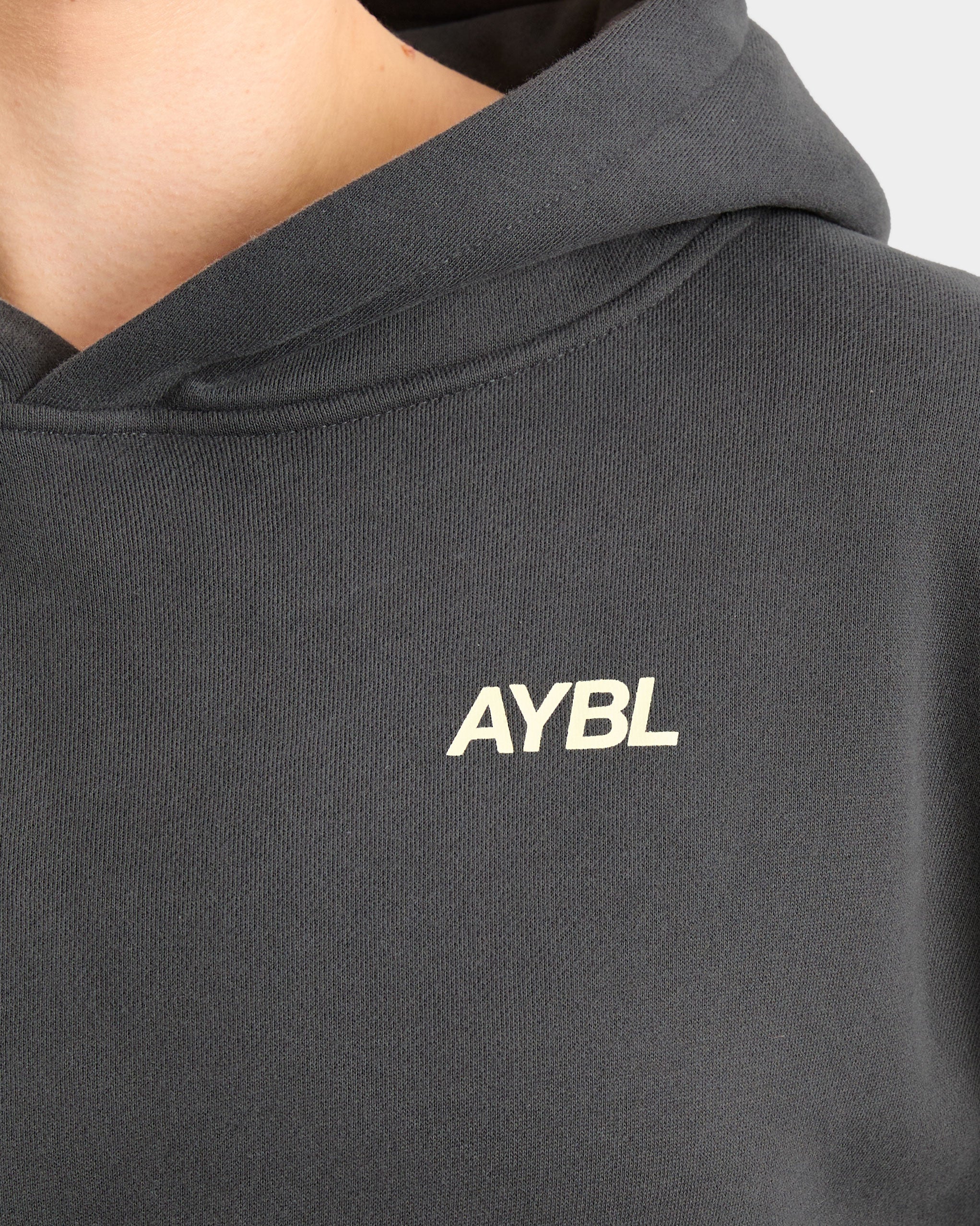 AYBL Sports Club Oversized Hoodie - Charcoal/Jaune - Image 5