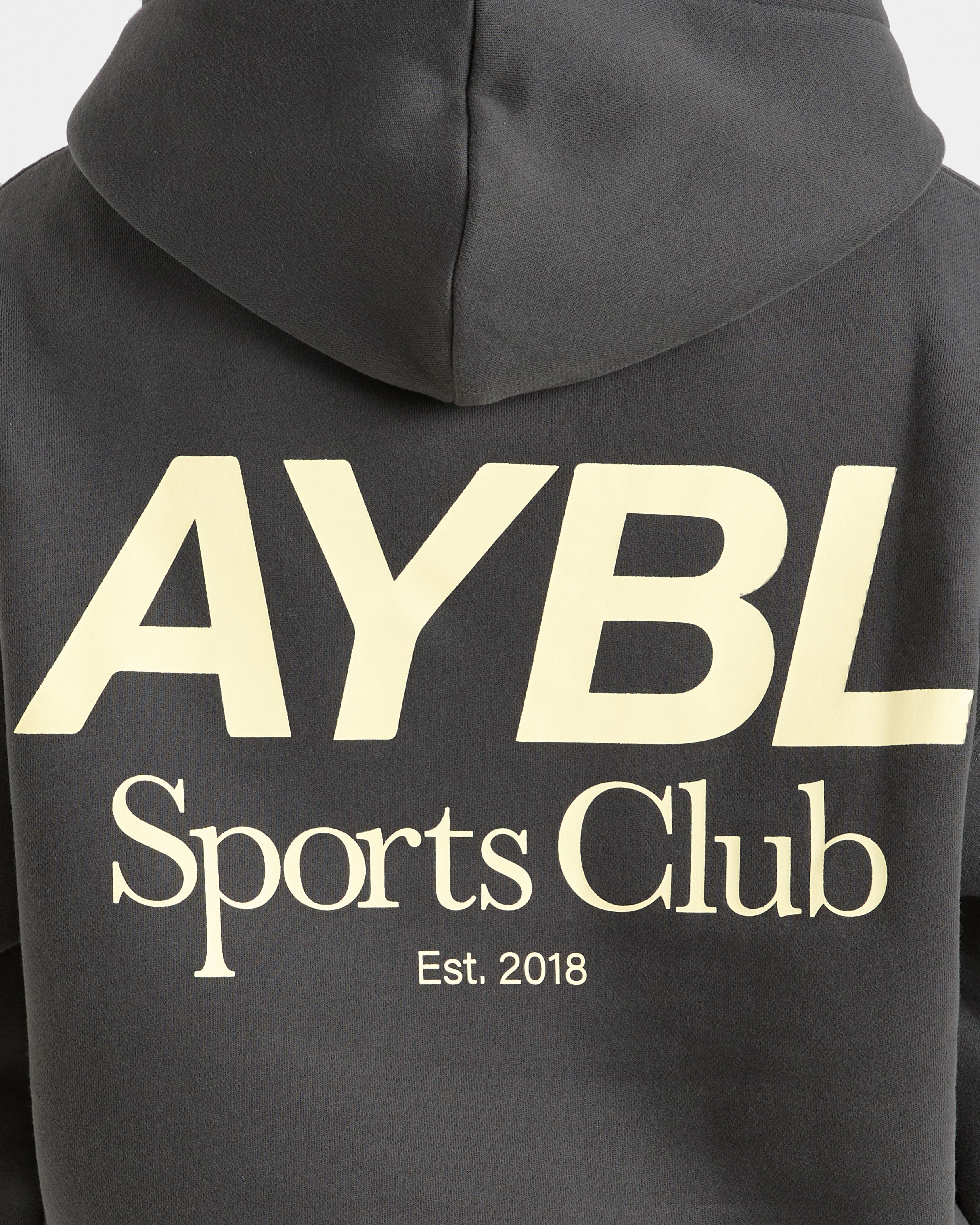 AYBL Sports Club Oversized Hoodie - Charcoal/Jaune - Image 6