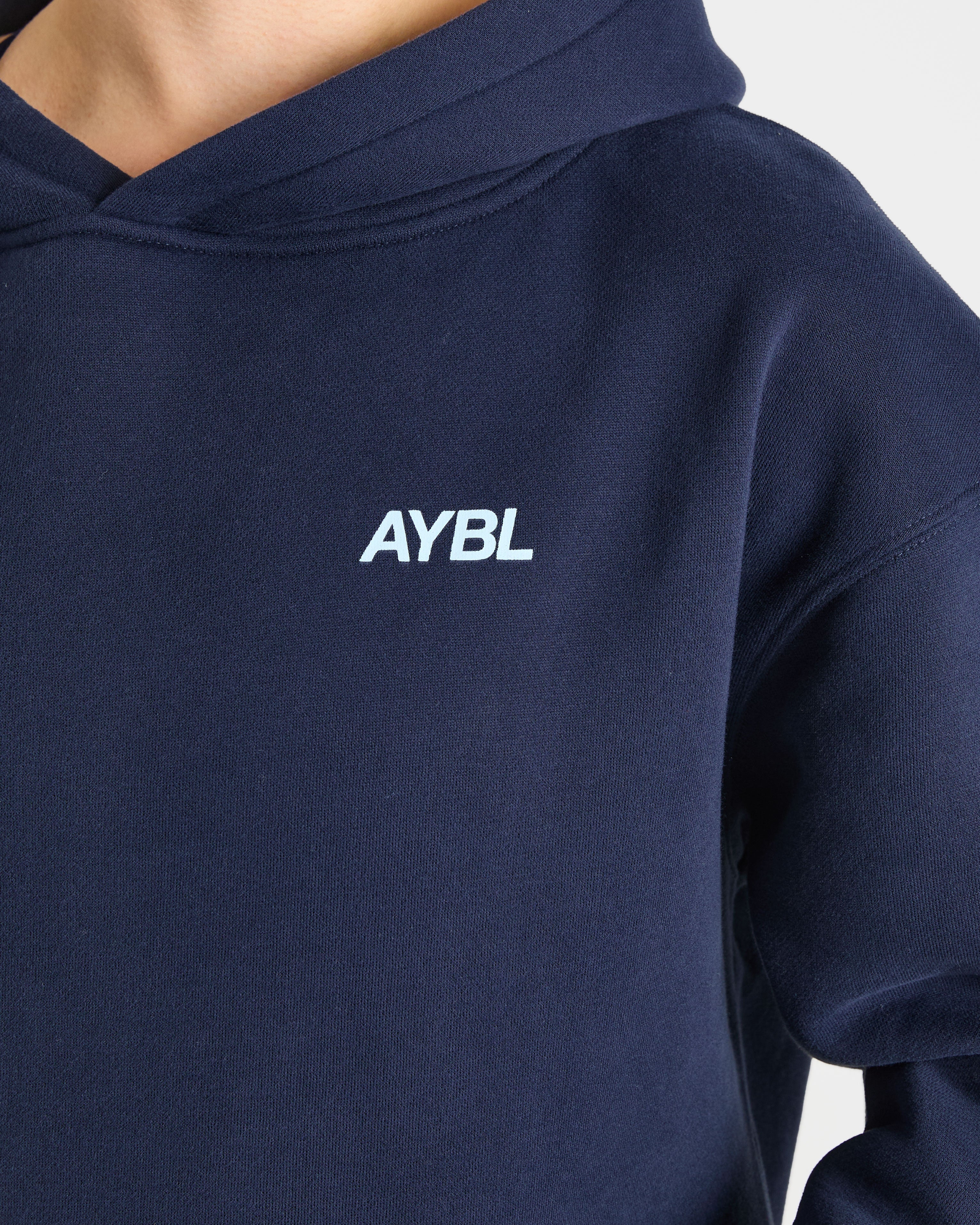 AYBL Sports Club Oversized Hoodie - Navy/Bleu - Image 5