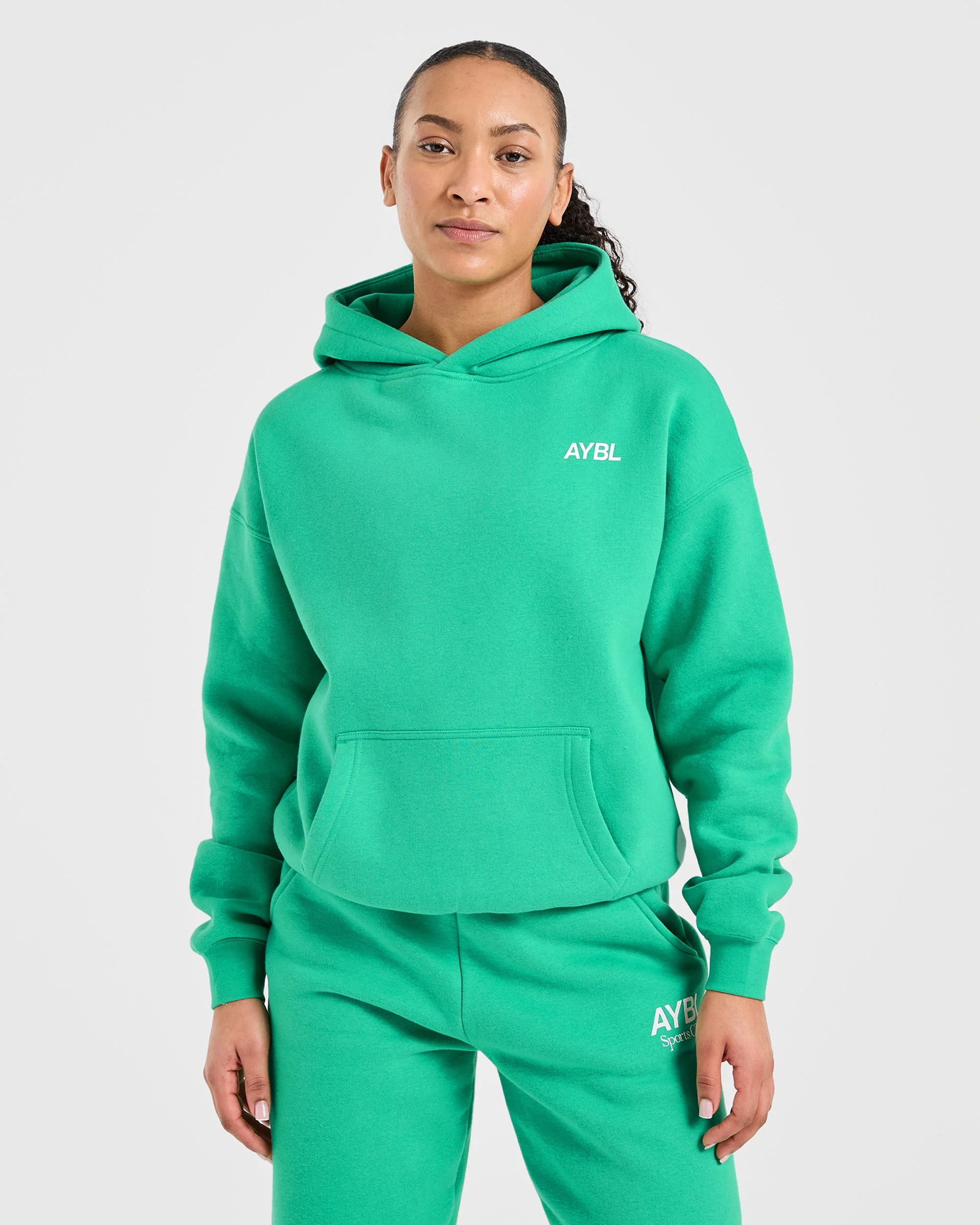 AYBL Sports Club Oversized Hoodie - Racing Vert - Image 2