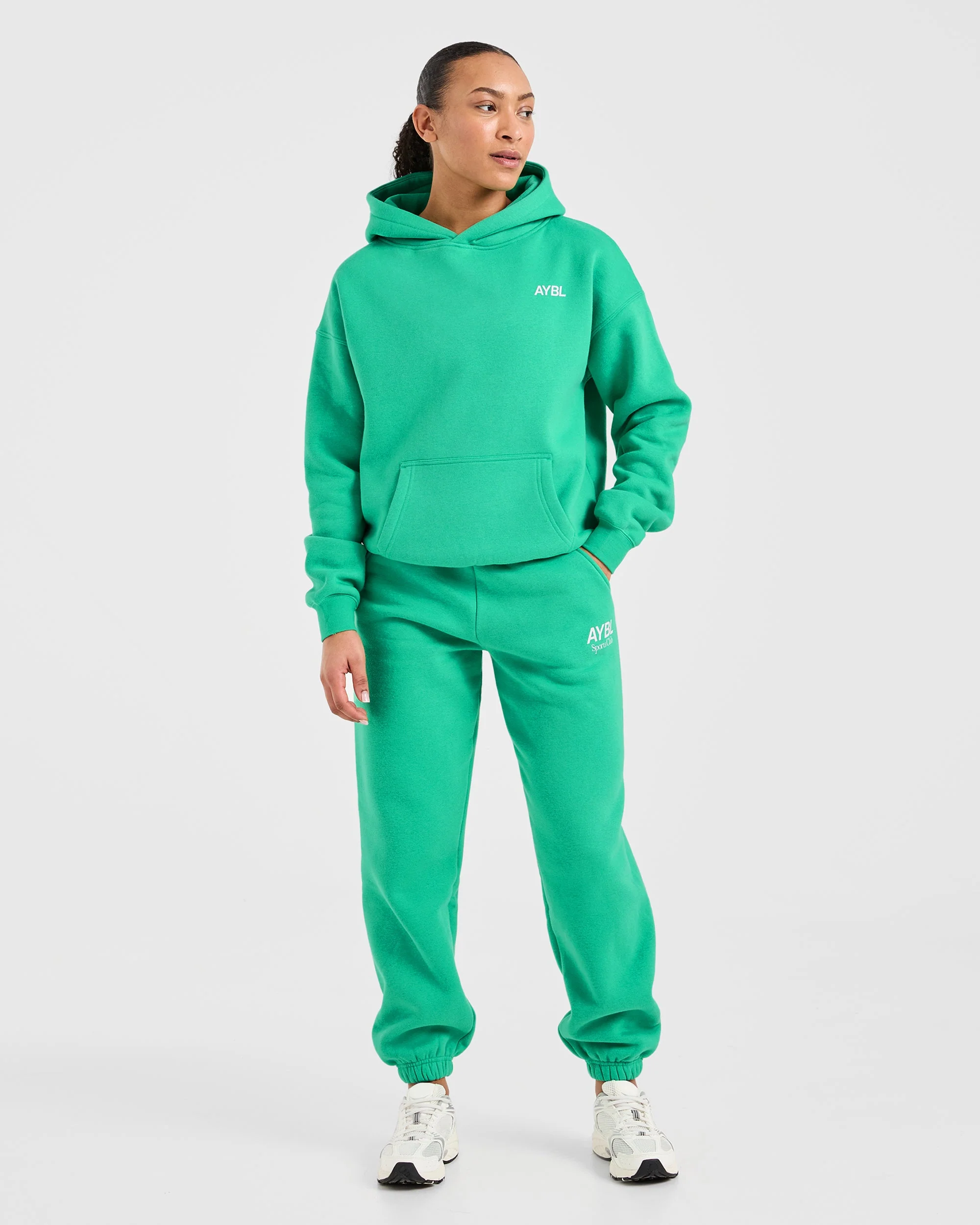 AYBL Sports Club Oversized Hoodie - Racing Vert - Image 4