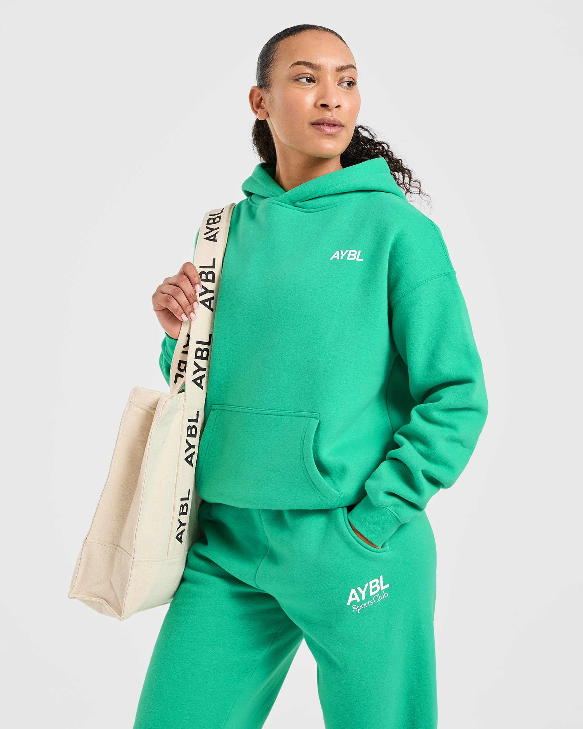 AYBL Sports Club Oversized Hoodie - Racing Vert - Image 8