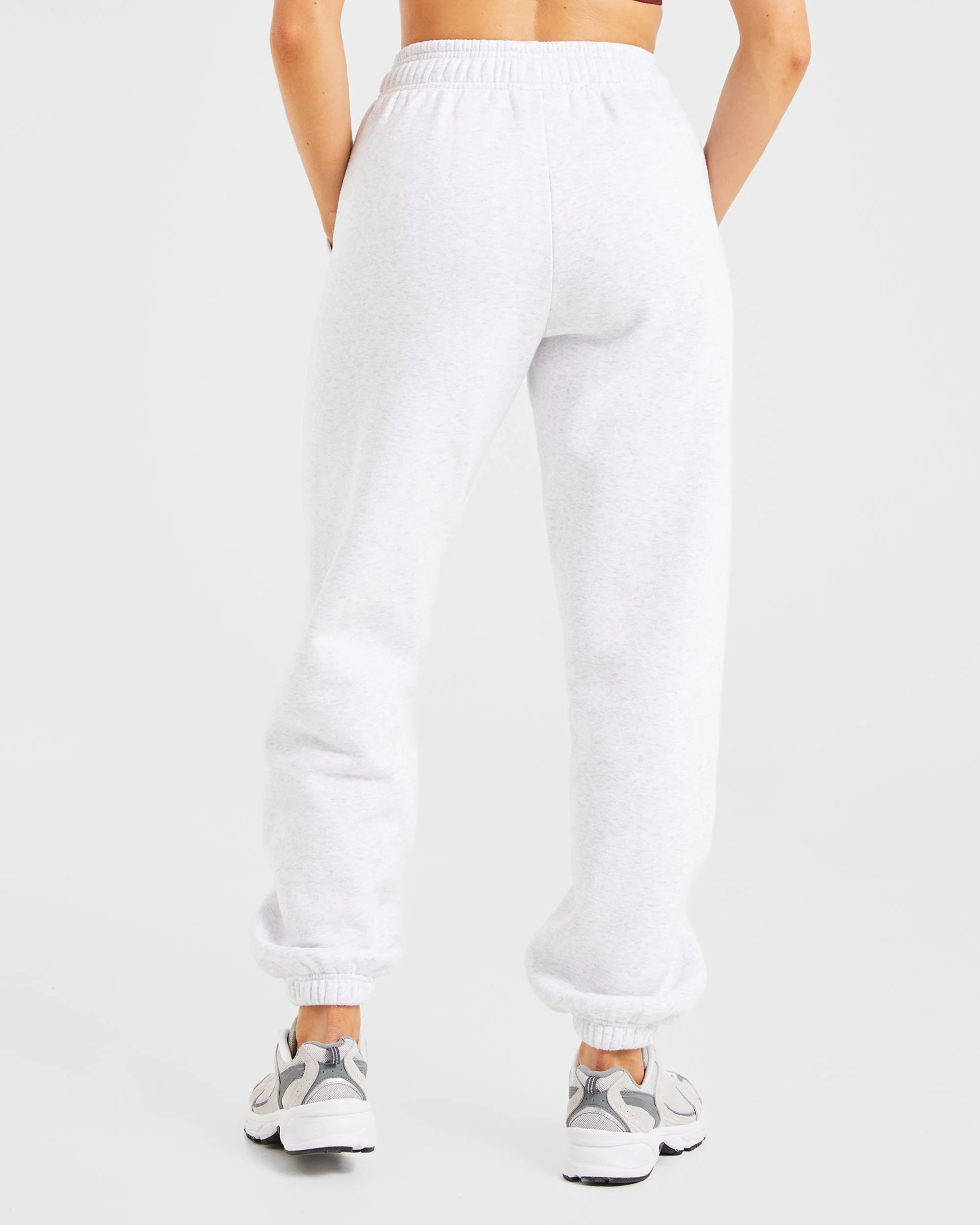 AYBL Sports Club Oversized Joggers - Gris Marl/Burgundy - Image 2