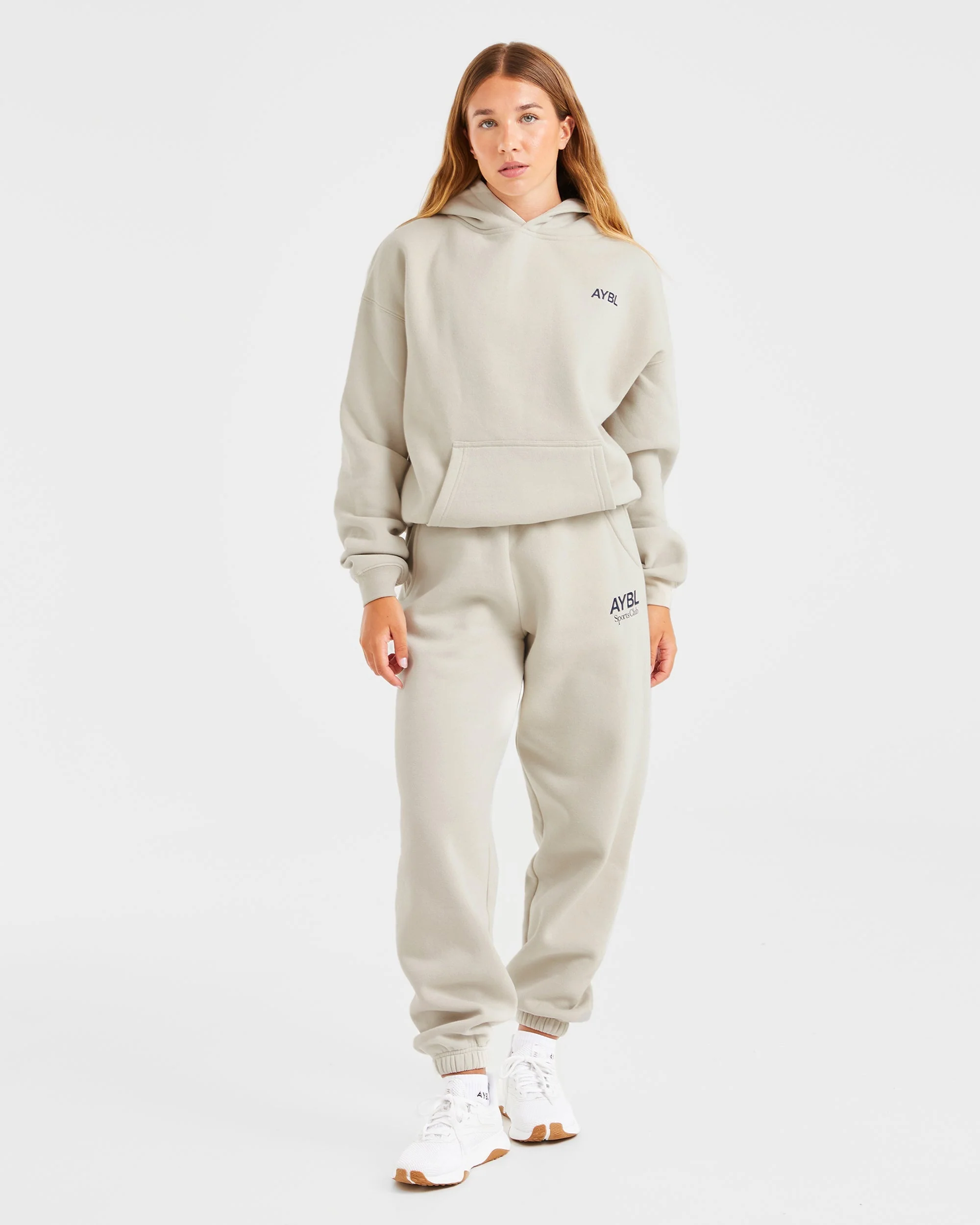 AYBL Sports Club Oversized Joggers - Sand/Navy - Image 3