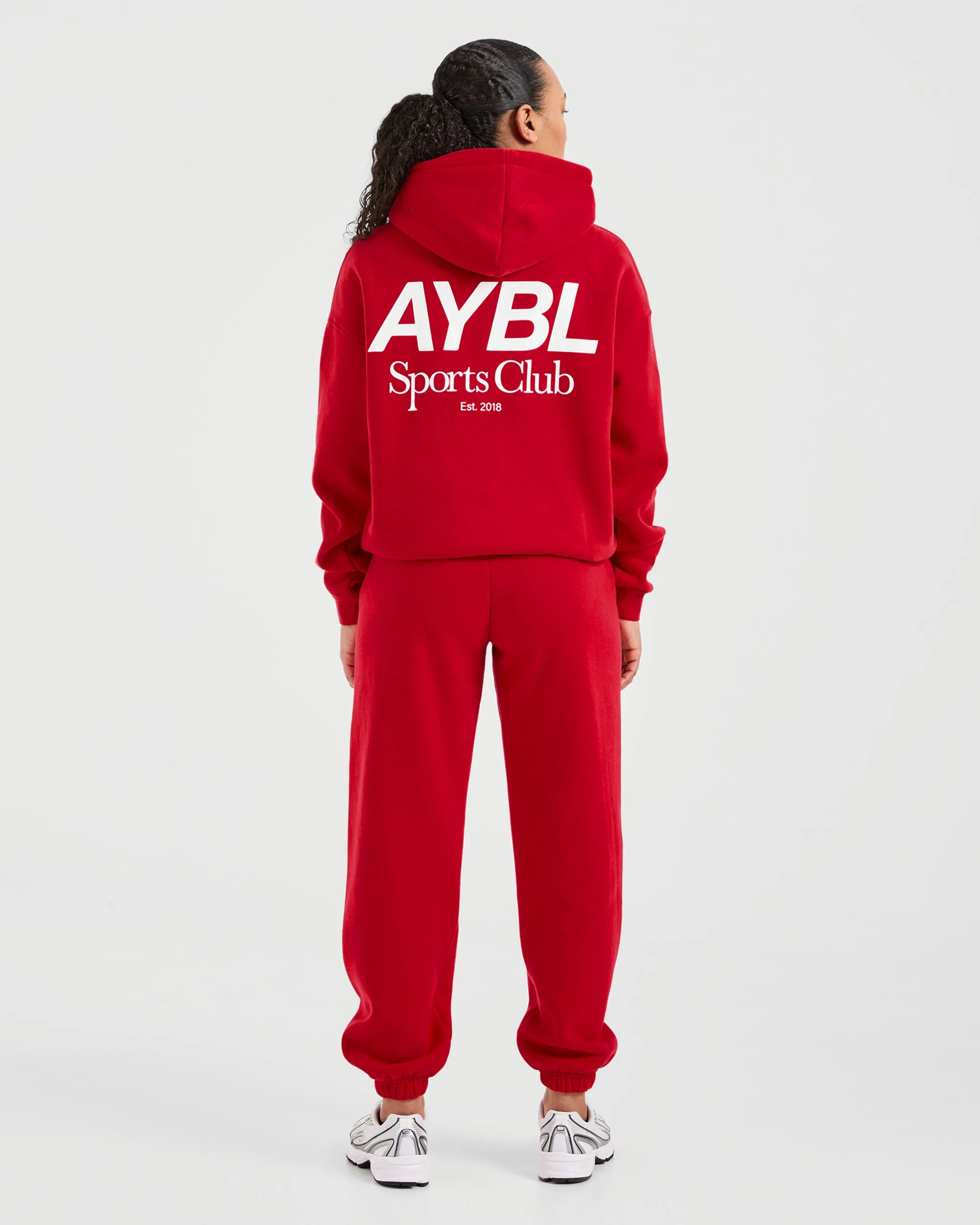 AYBL Sports Club Oversized Joggers - True Rouge - Image 4