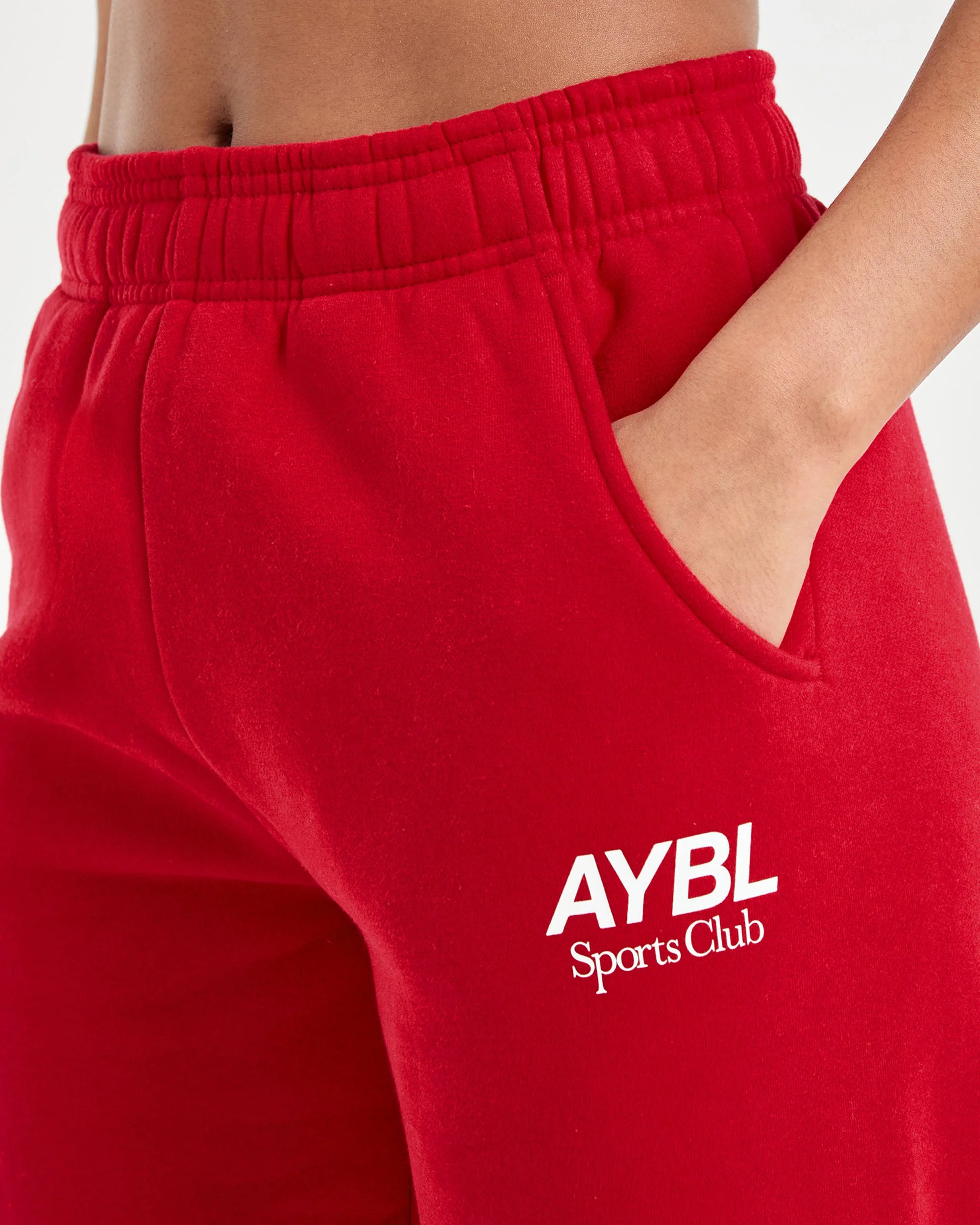 AYBL Sports Club Oversized Joggers - True Rouge - Image 5