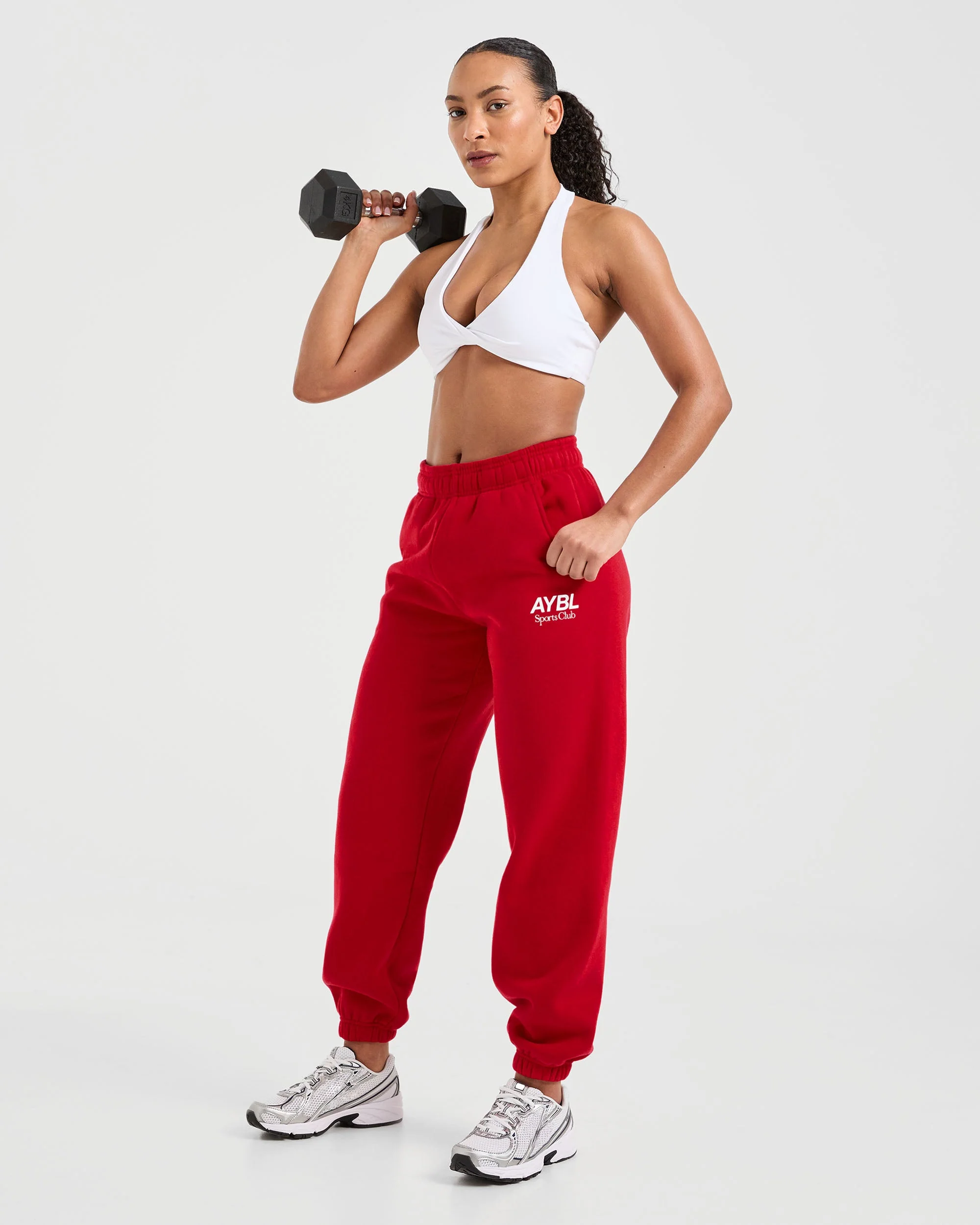 AYBL Sports Club Oversized Joggers - True Rouge - Image 7
