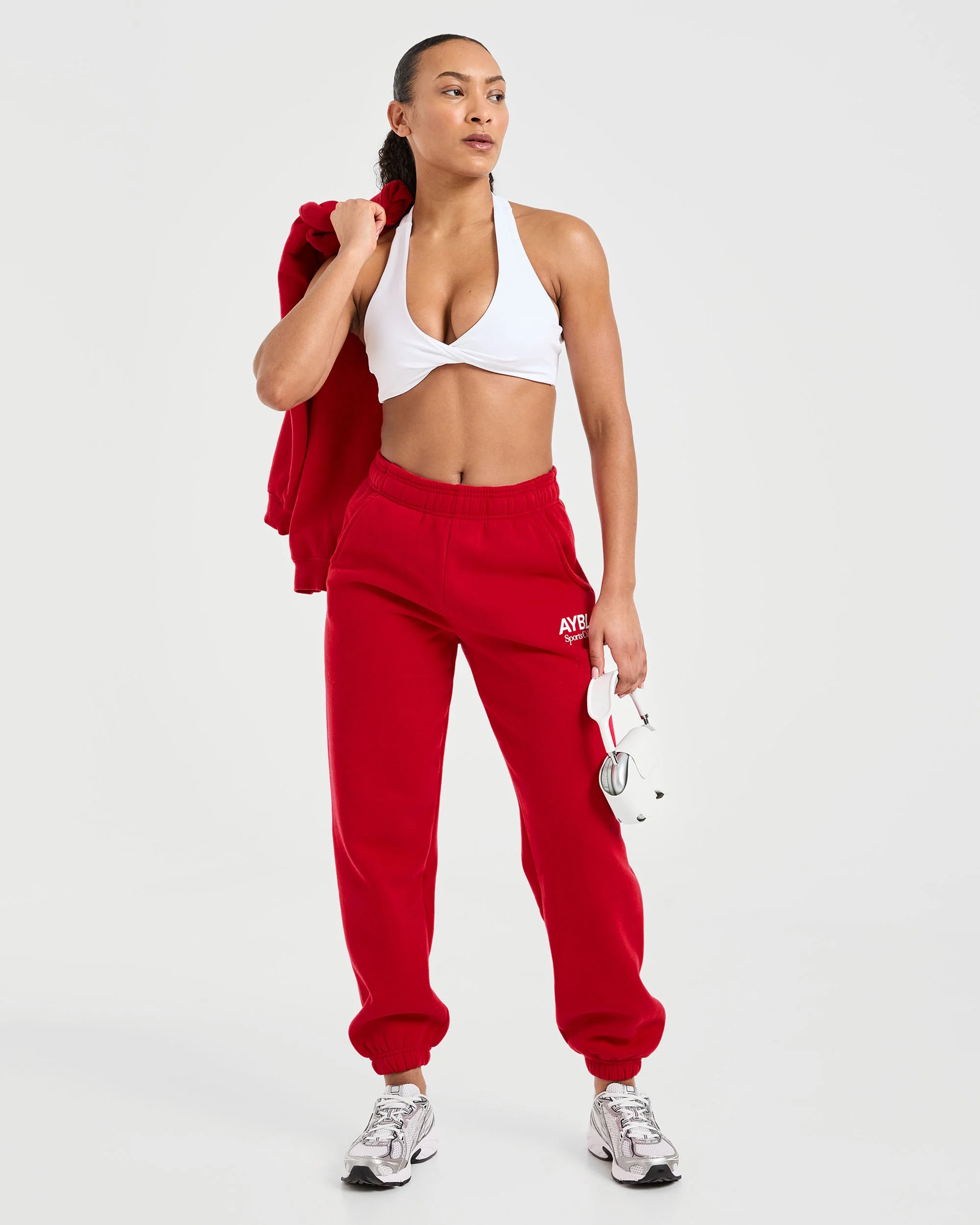 AYBL Sports Club Oversized Joggers - True Rouge - Image 8