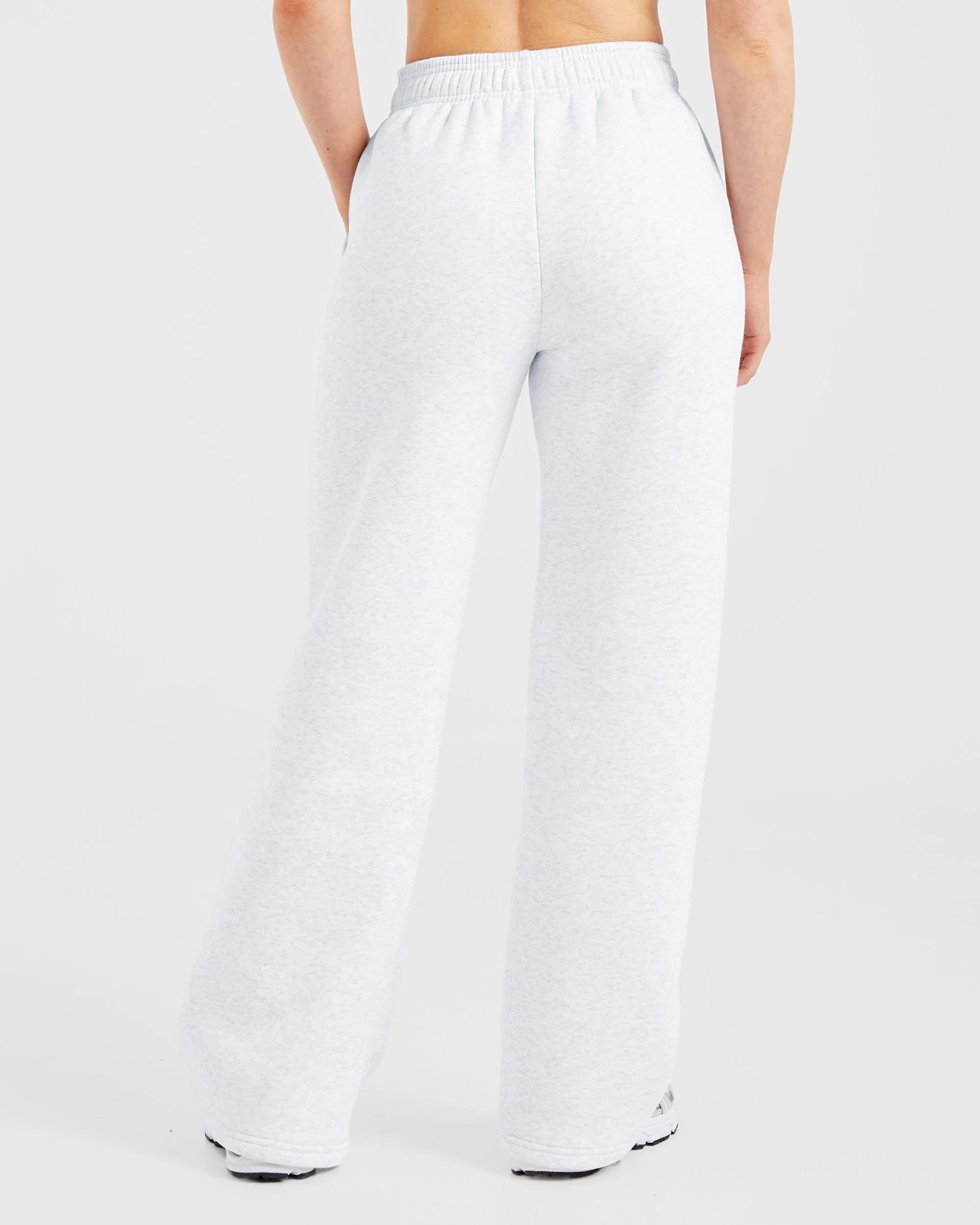 AYBL Sports Club Oversized Straight Leg Joggers - Gris Marl/Burgundy - Image 2