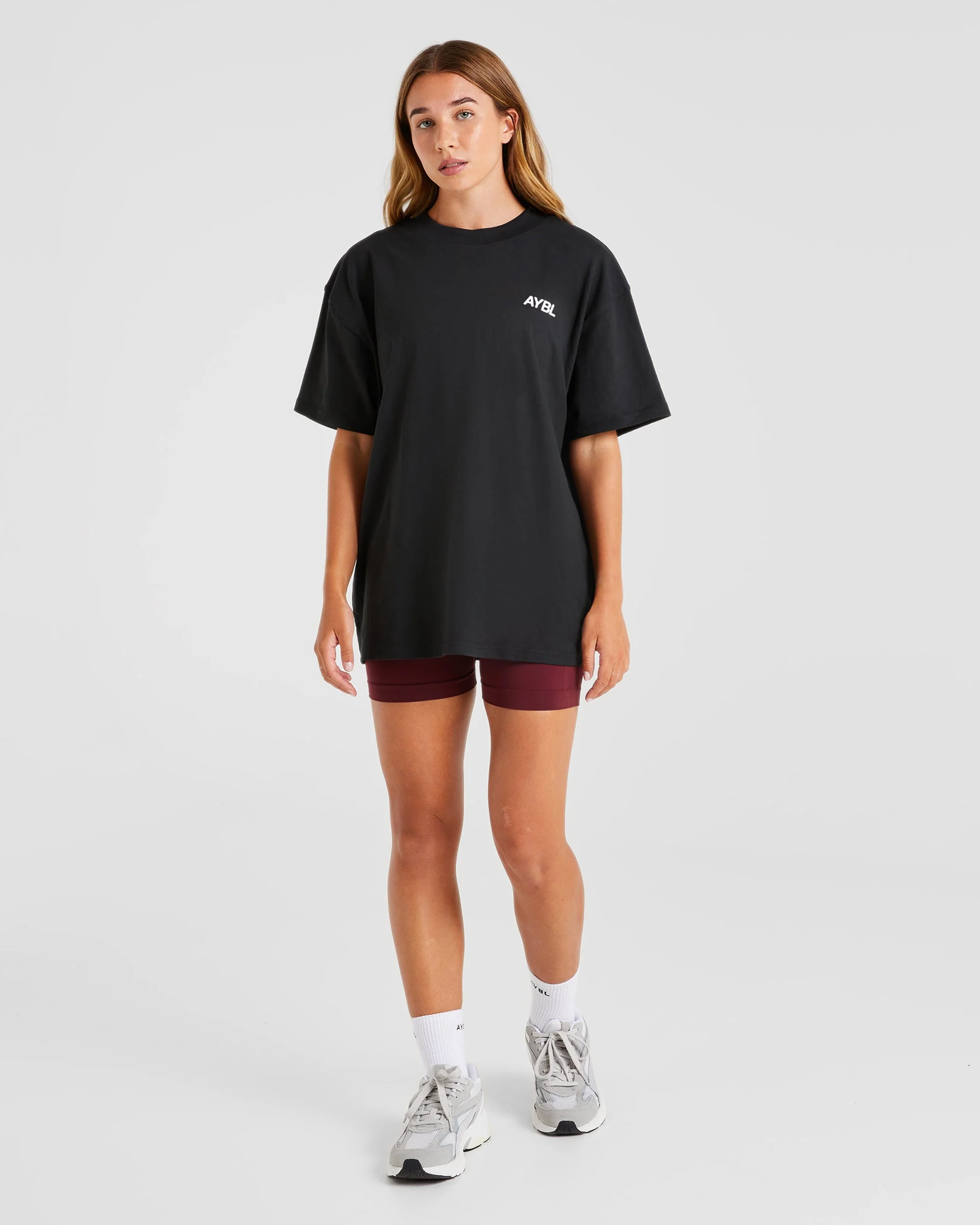 AYBL Sports Club Oversized T Shirt - Noir - Image 4