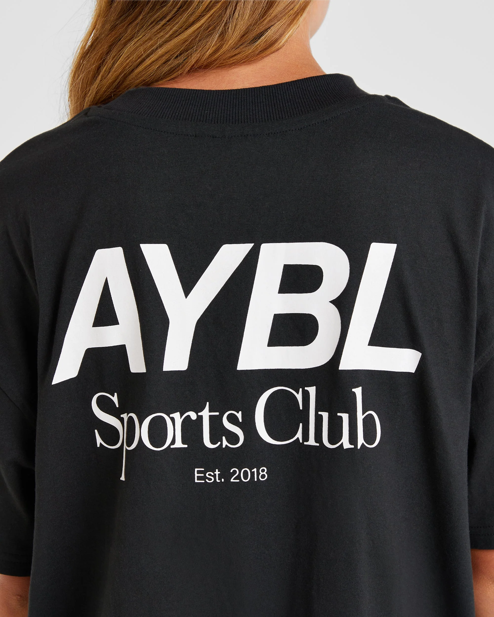 AYBL Sports Club Oversized T Shirt - Noir - Image 5