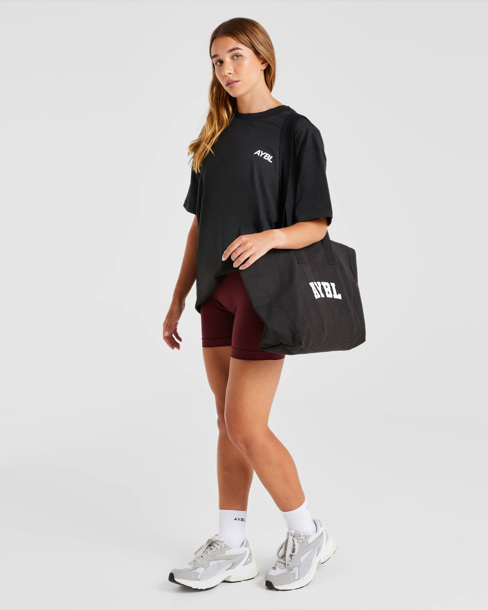 AYBL Sports Club Oversized T Shirt - Noir - Image 8