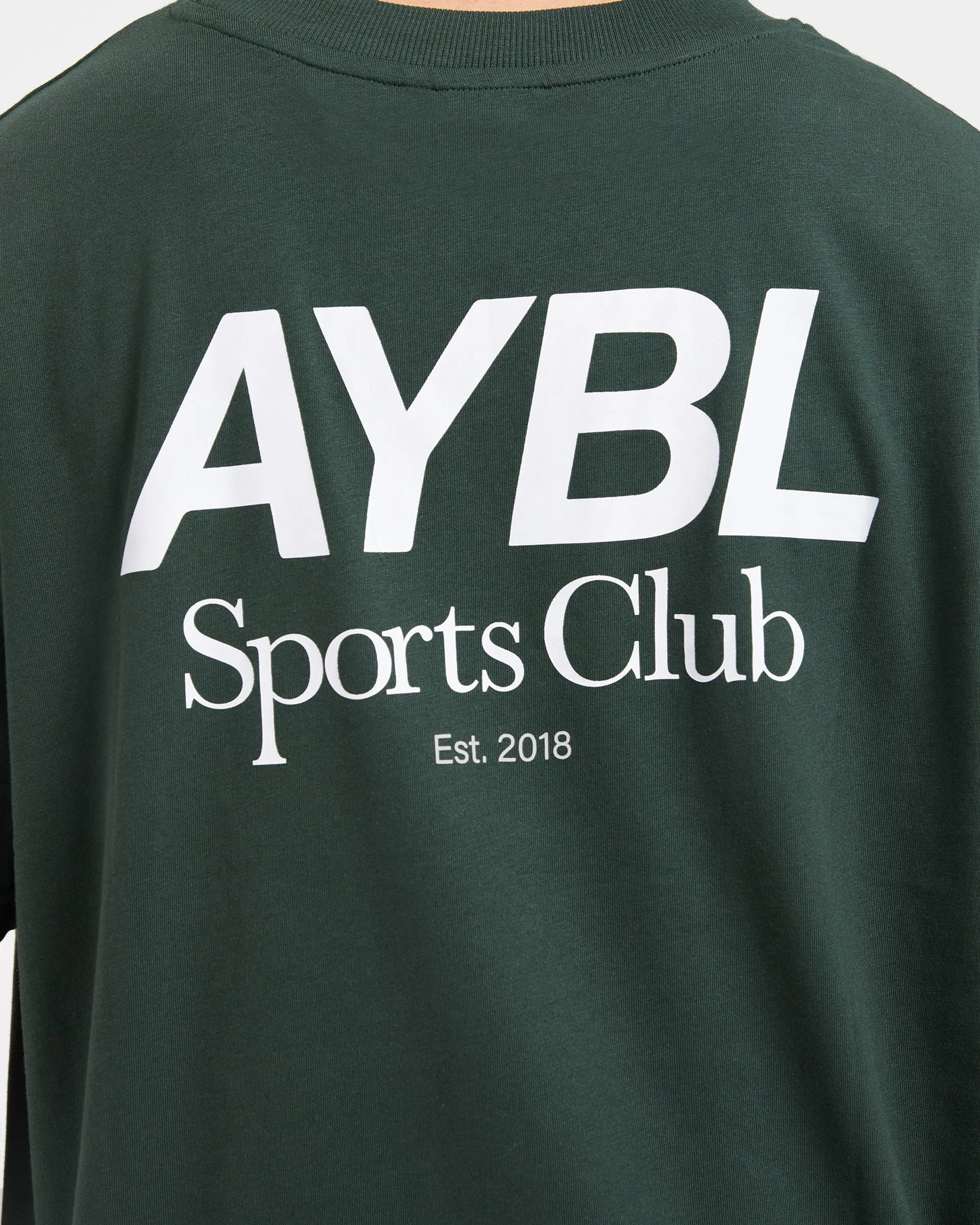 AYBL Sports Club Oversized T Shirt - Forest Vert - Image 6