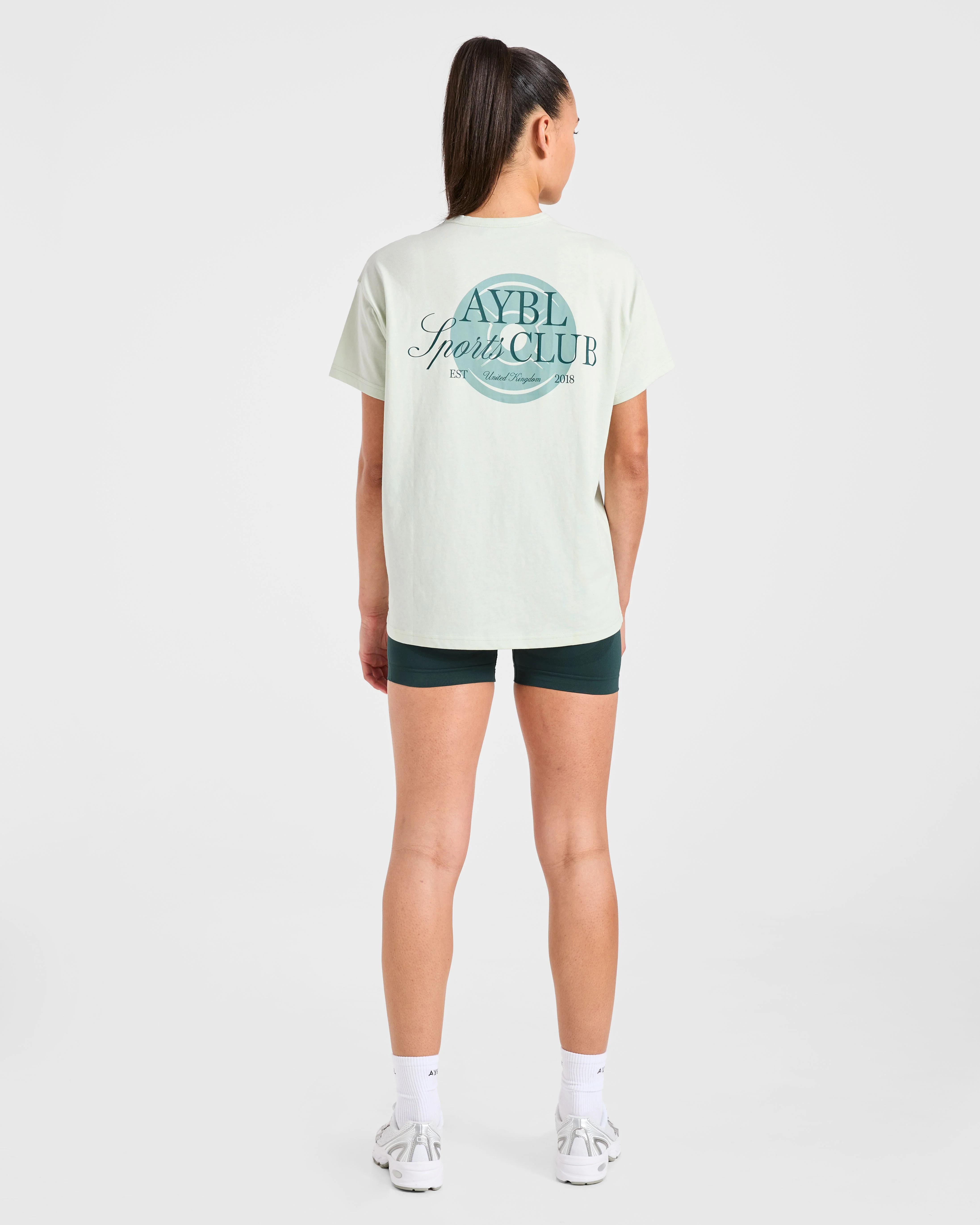 AYBL Sports Club Script Oversized T Shirt - Vert - Image 4