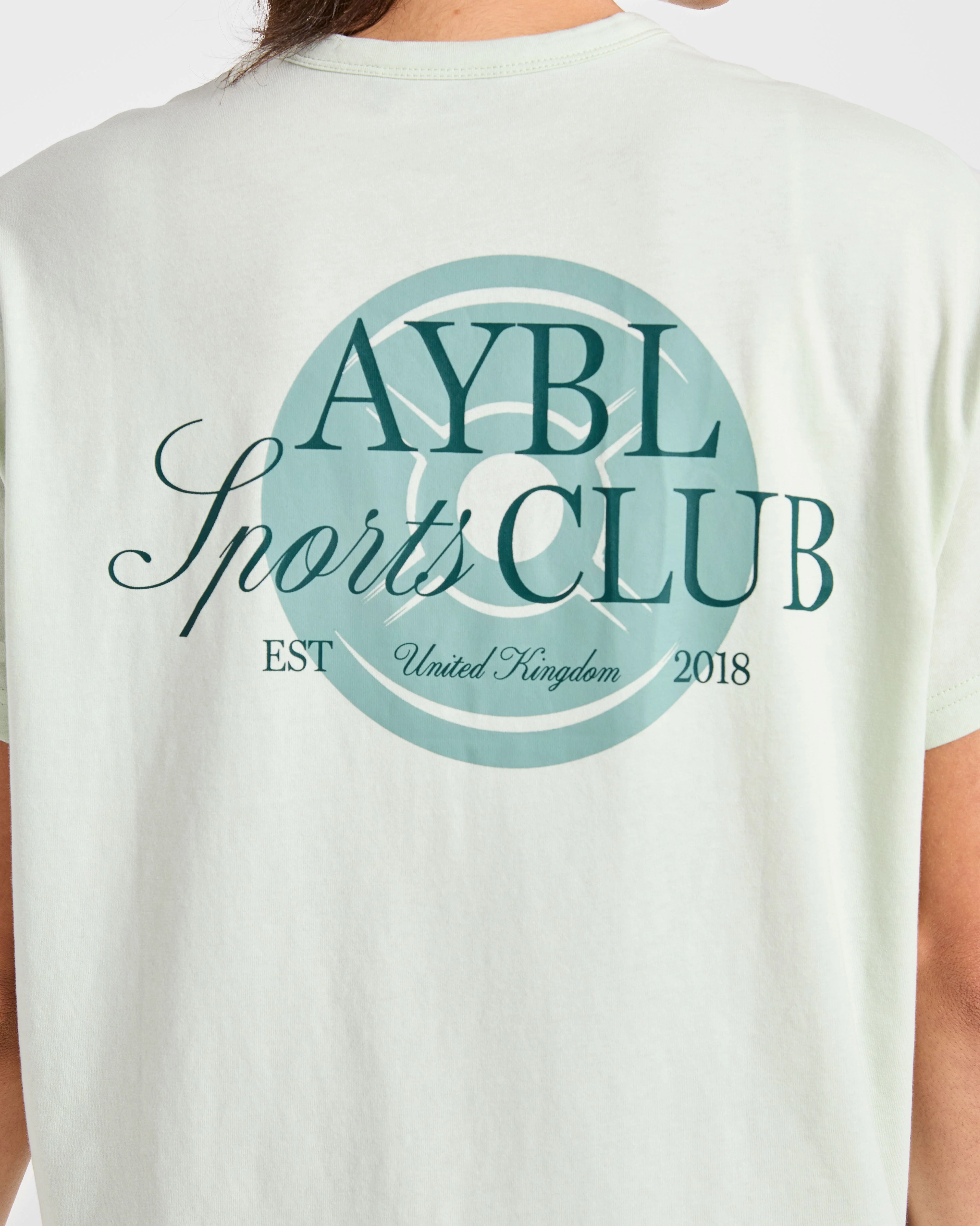 AYBL Sports Club Script Oversized T Shirt - Vert - Image 5