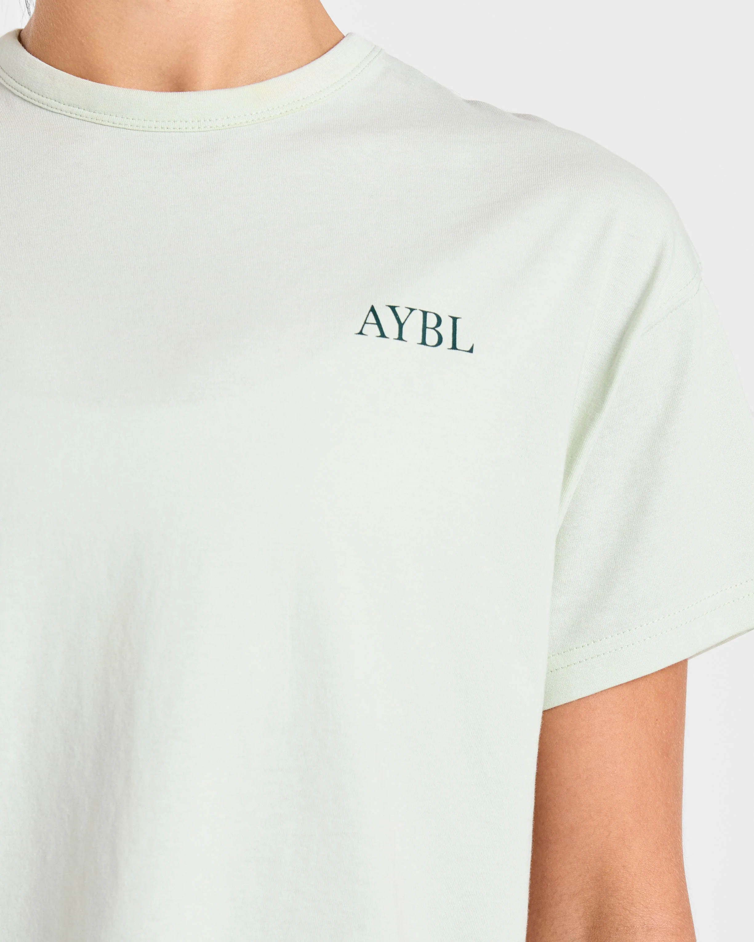 AYBL Sports Club Script Oversized T Shirt - Vert - Image 6