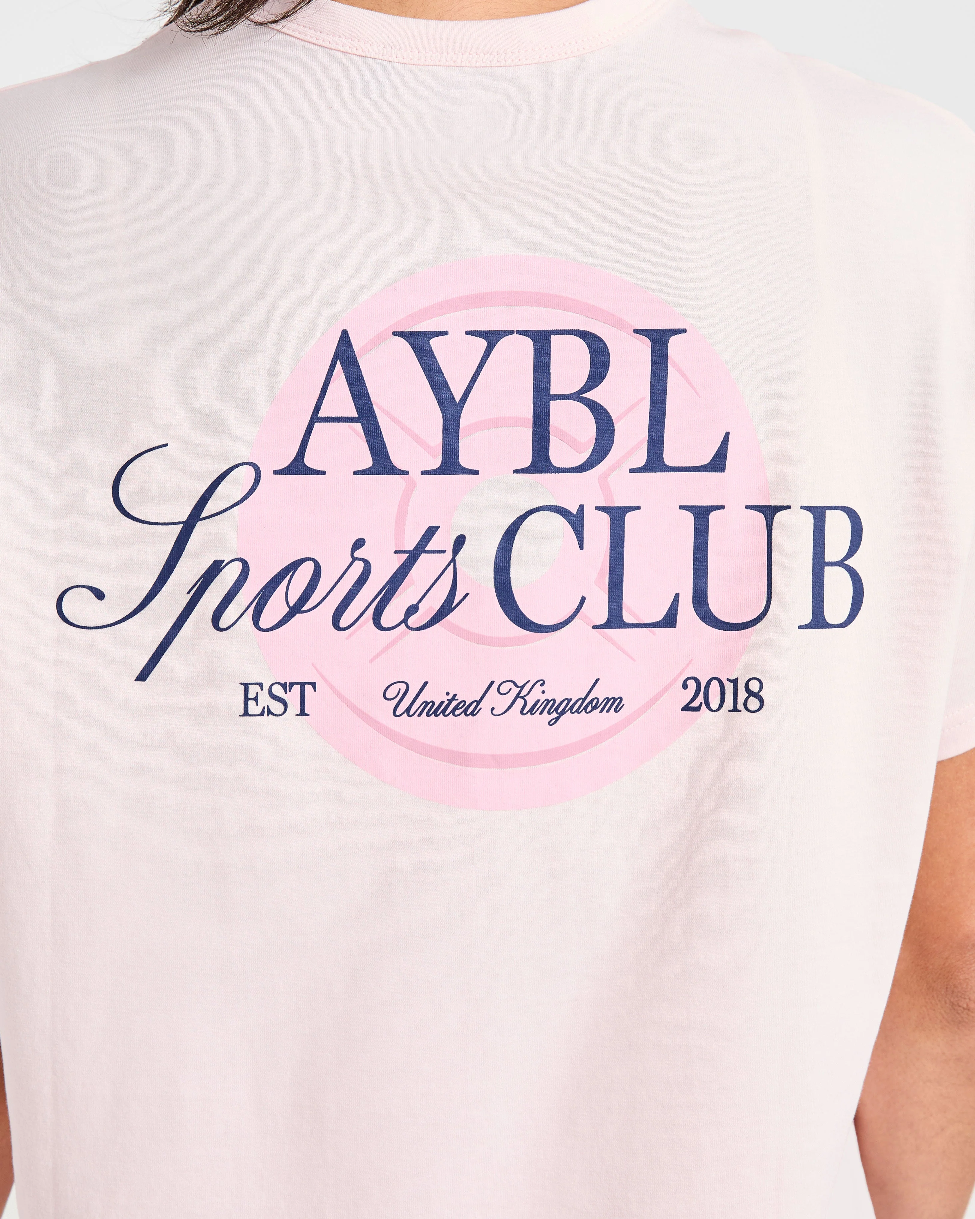 AYBL Sports Club Script Oversized T Shirt - Rose - Image 5