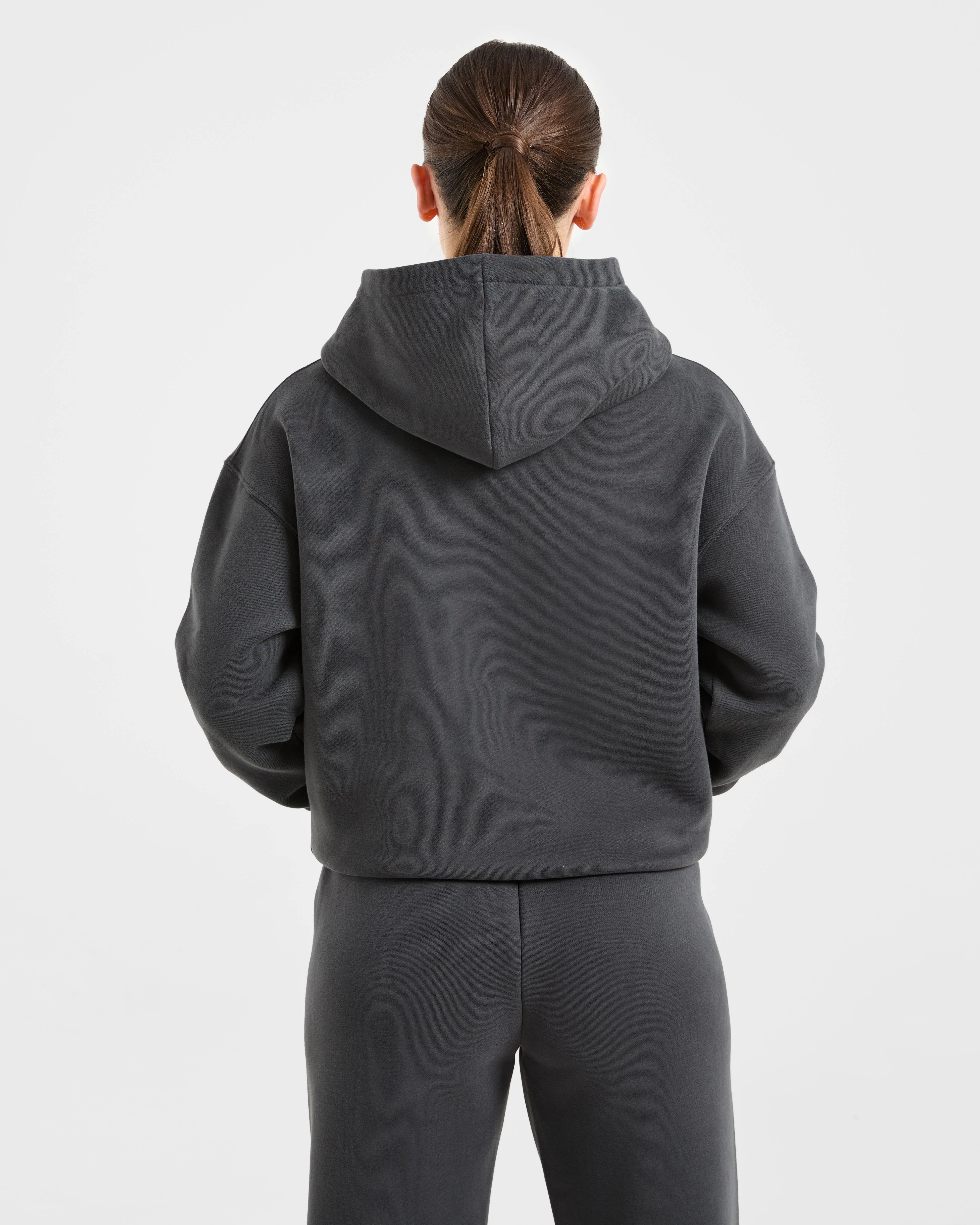 AYBL Sports Outline Oversized Hoodie - Charcoal - Image 2