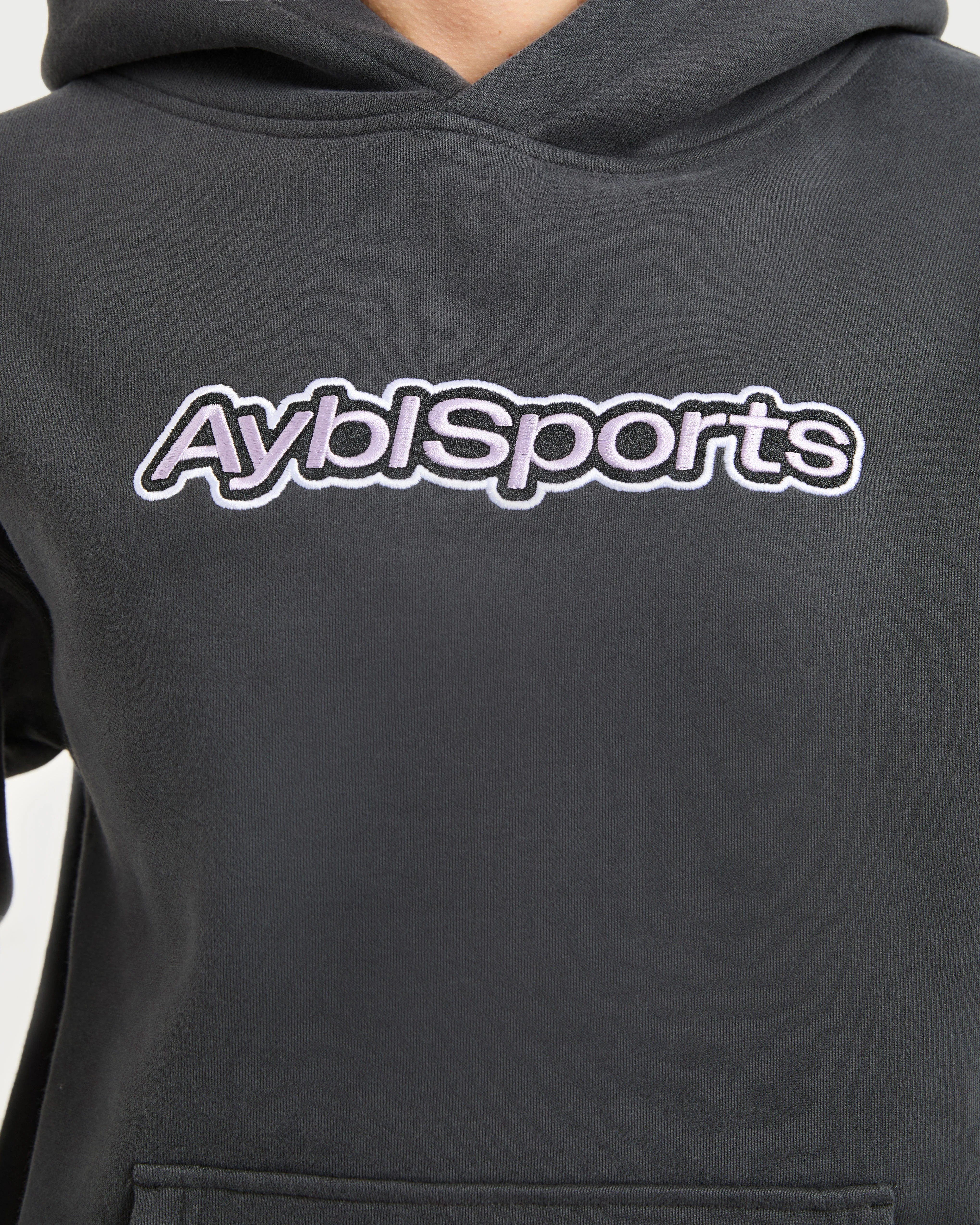 AYBL Sports Outline Oversized Hoodie - Charcoal - Image 5