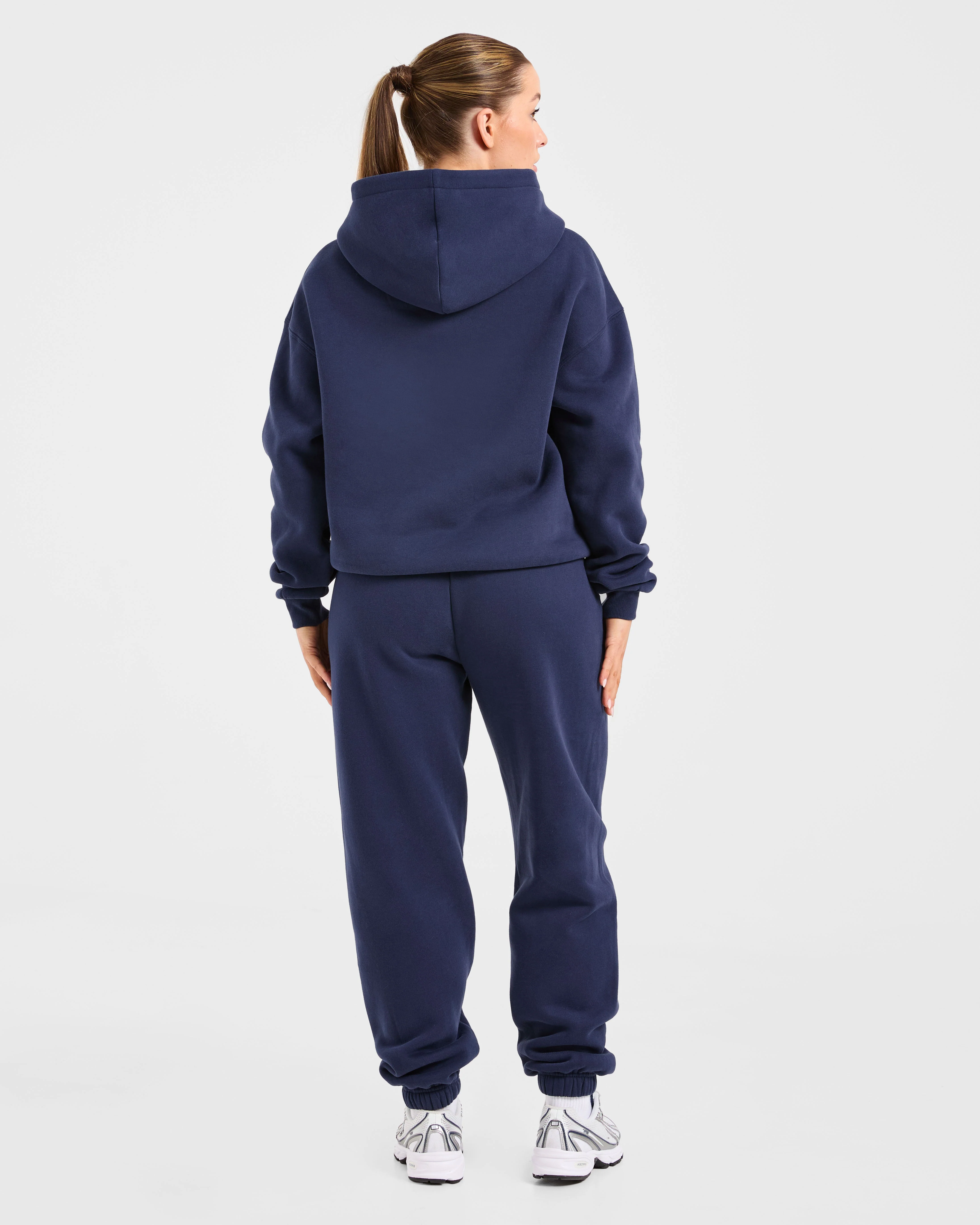 AYBL Sports Outline Oversized Hoodie - Navy - Image 4