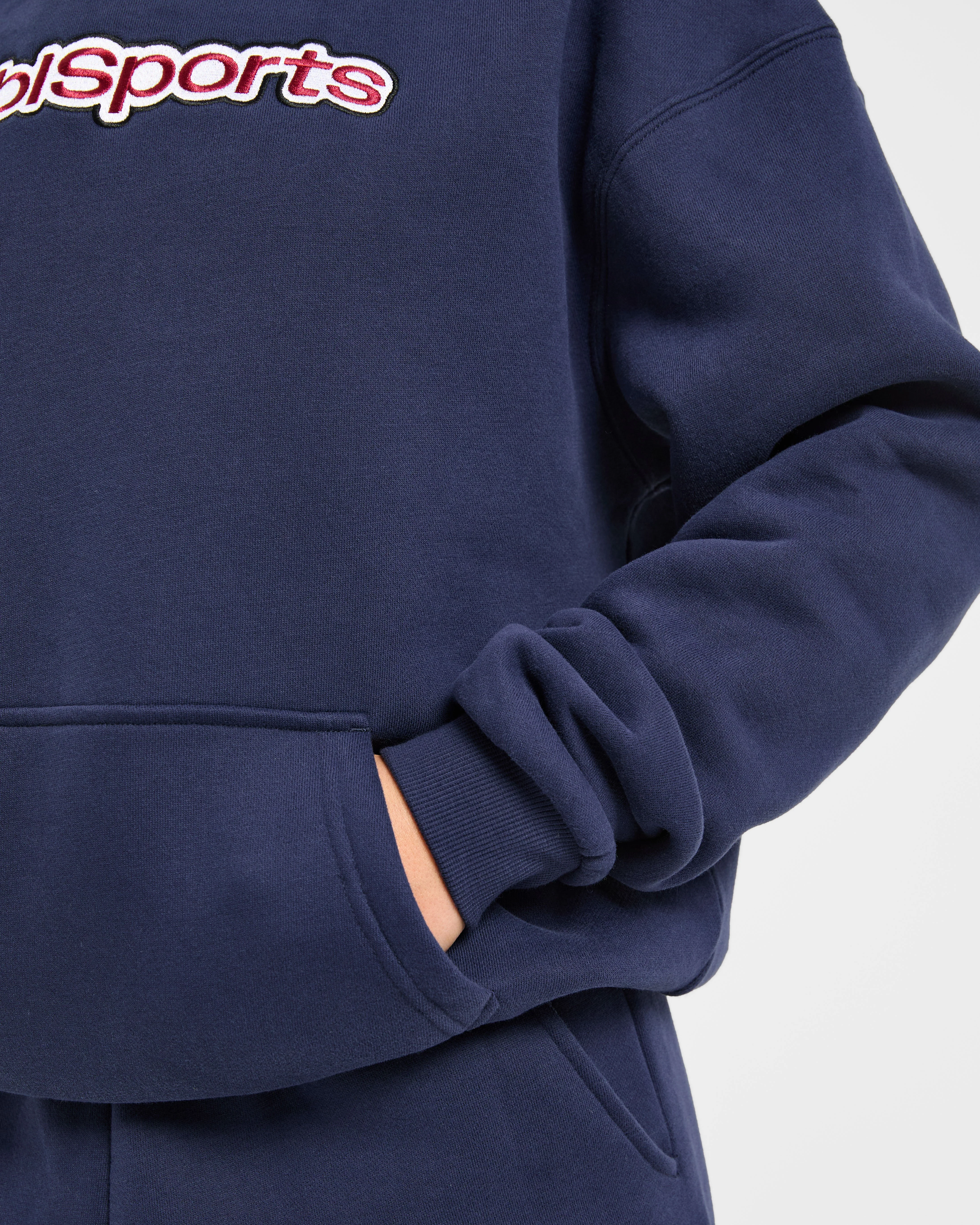 AYBL Sports Outline Oversized Hoodie - Navy - Image 6