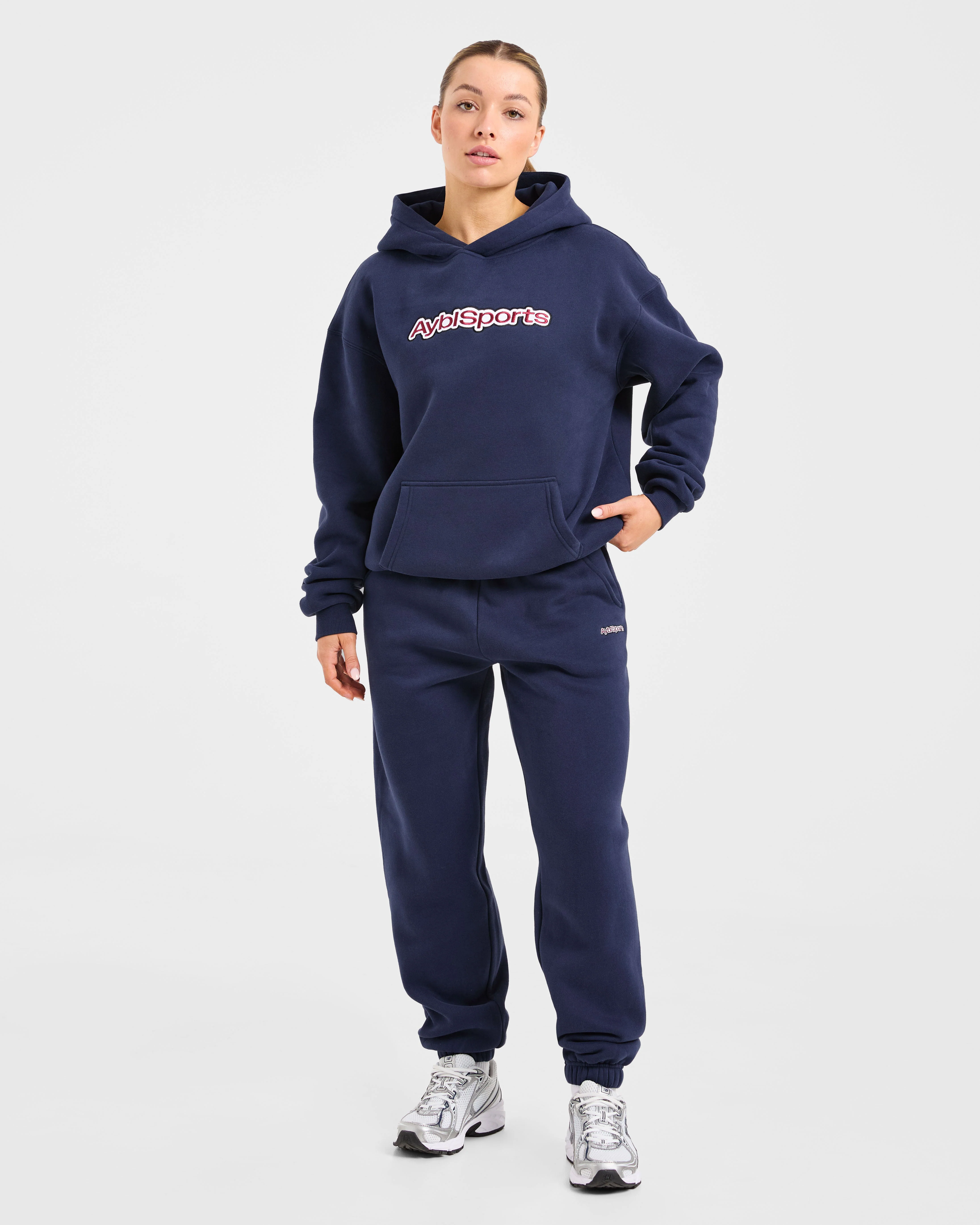 AYBL Sports Outline Oversized Joggers - Navy - Image 3