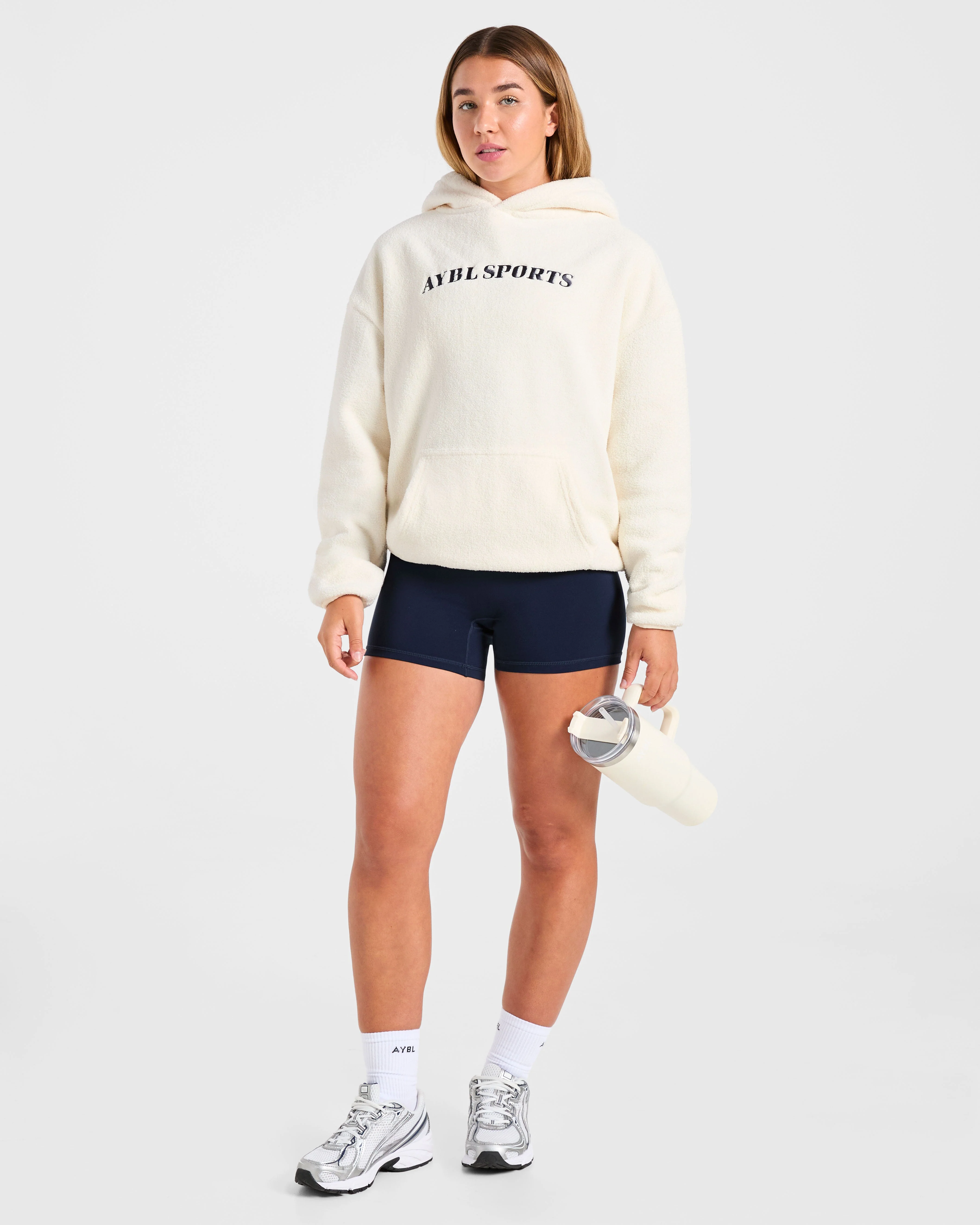 AYBL Sports Oversized Fleece Hoodie - Crème - Image 7