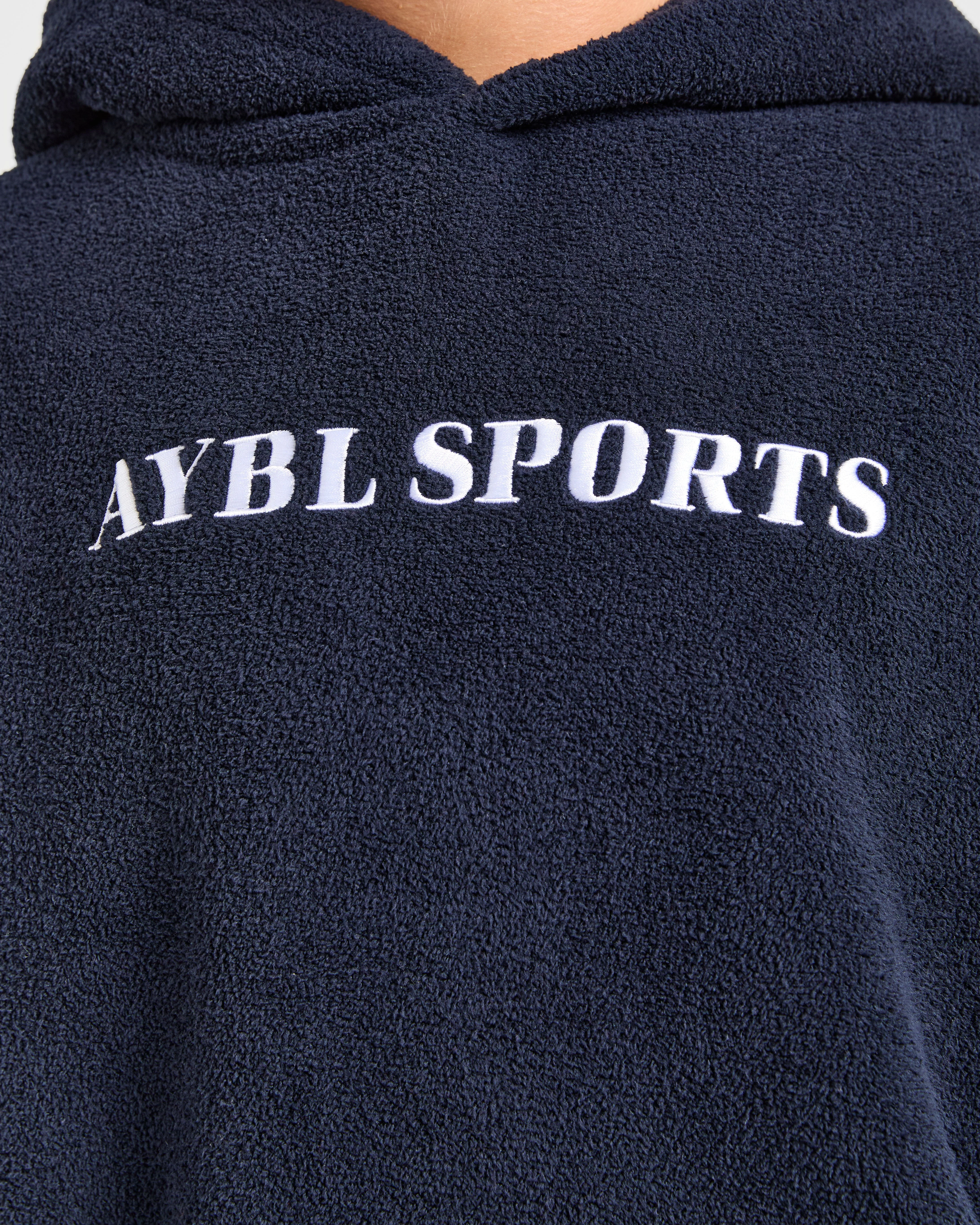 AYBL Sports Oversized Fleece Hoodie - Navy - Image 5
